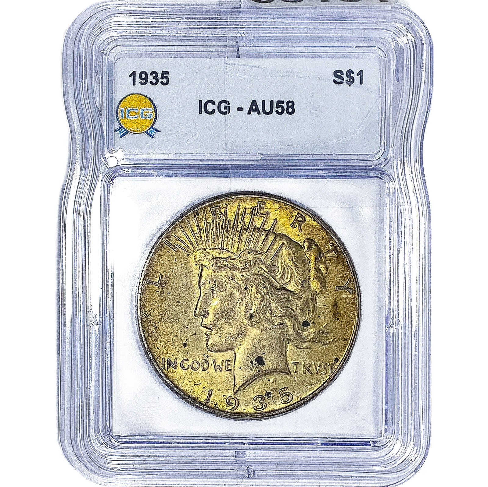 1935 Silver Peace Dollar ICG AU58 (1 of 2)