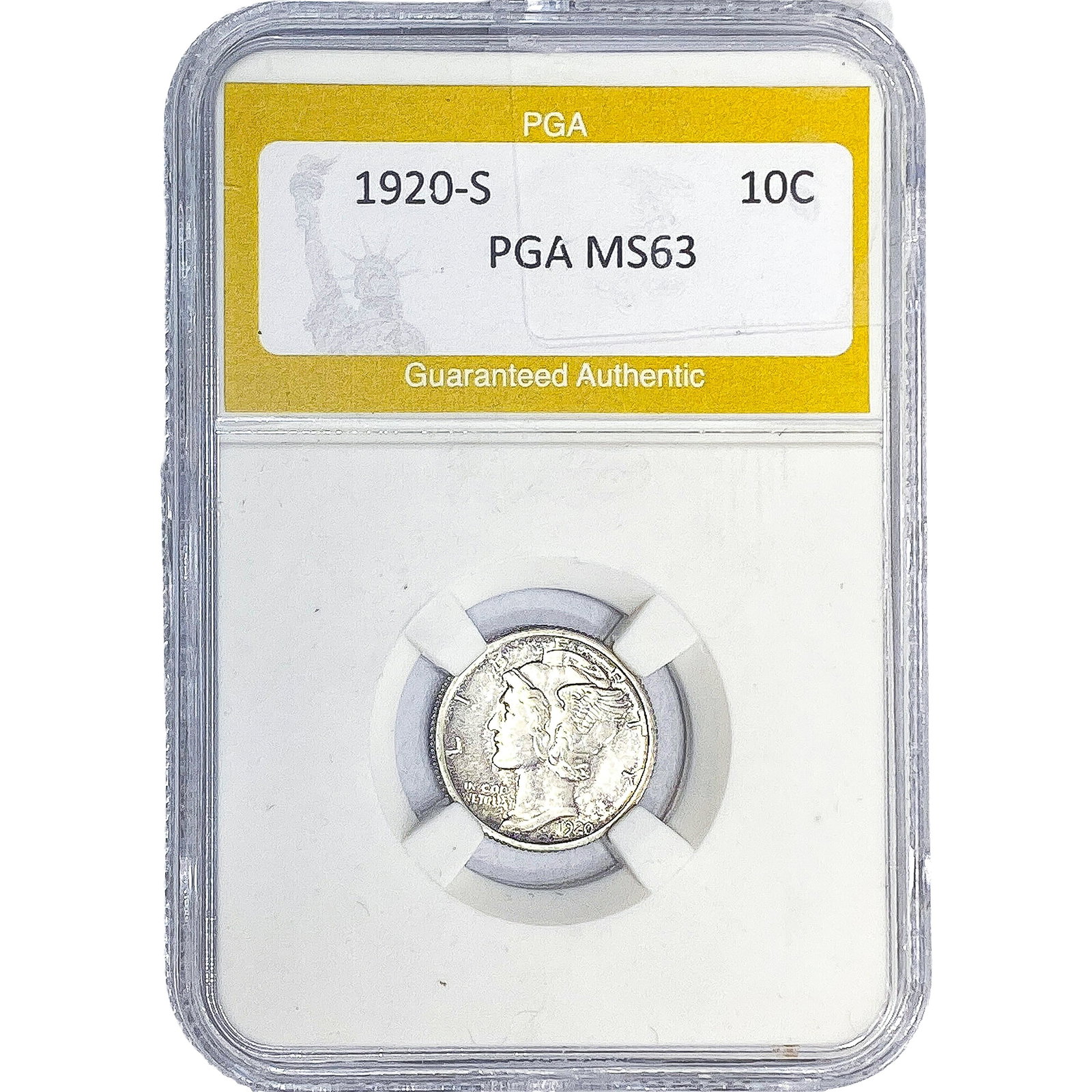 1920-S Mercury Silver Dime PGA MS63 (1 of 2)
