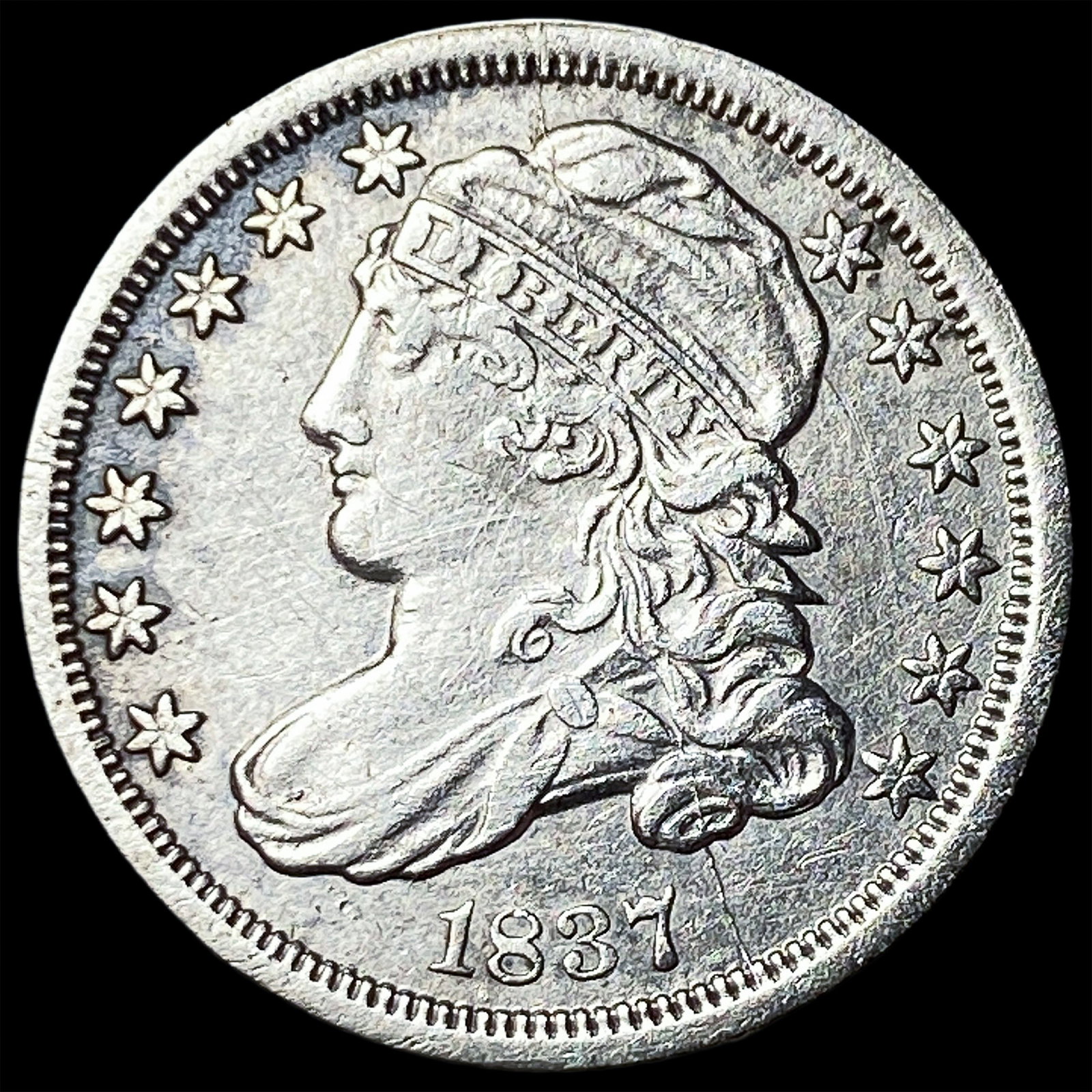 1837 Capped Bust Dime NEARLY UNCIRCULATED (1 of 2)