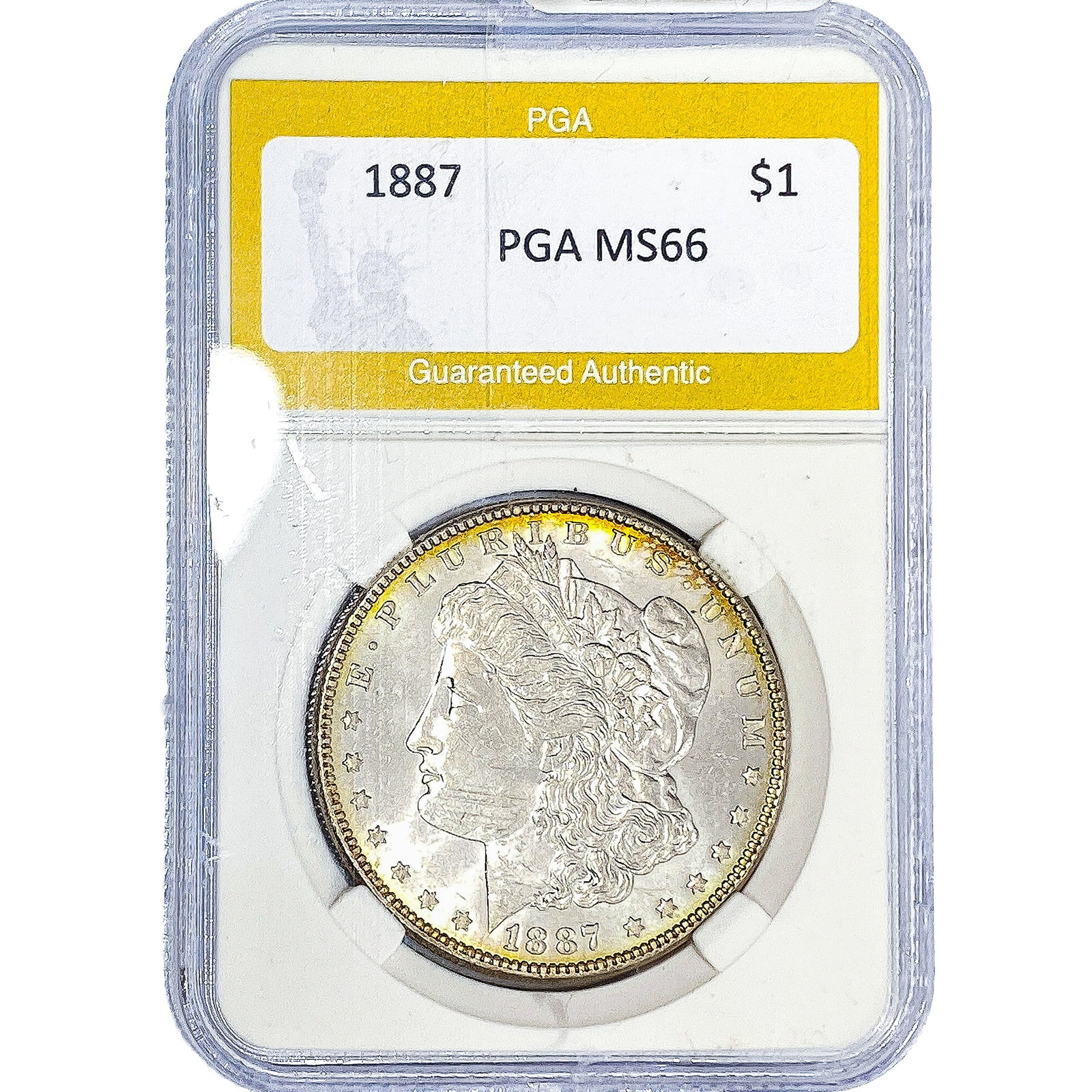 1887 Morgan Silver Dollar PGA MS66: 1887 Morgan Silver Dollar PGA MS66