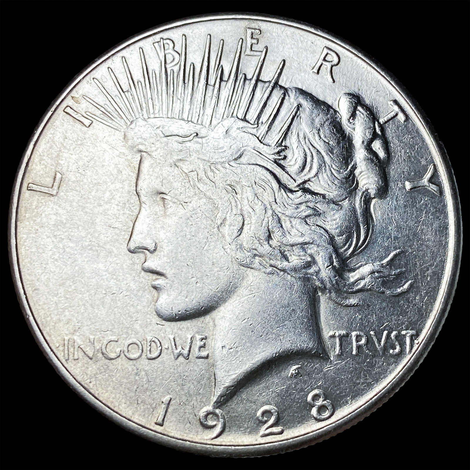 1928-S Silver Peace Dollar CLOSELY UNCIRCULATED: 1928-S Silver Peace Dollar CLOSELY UNCIRCULATED