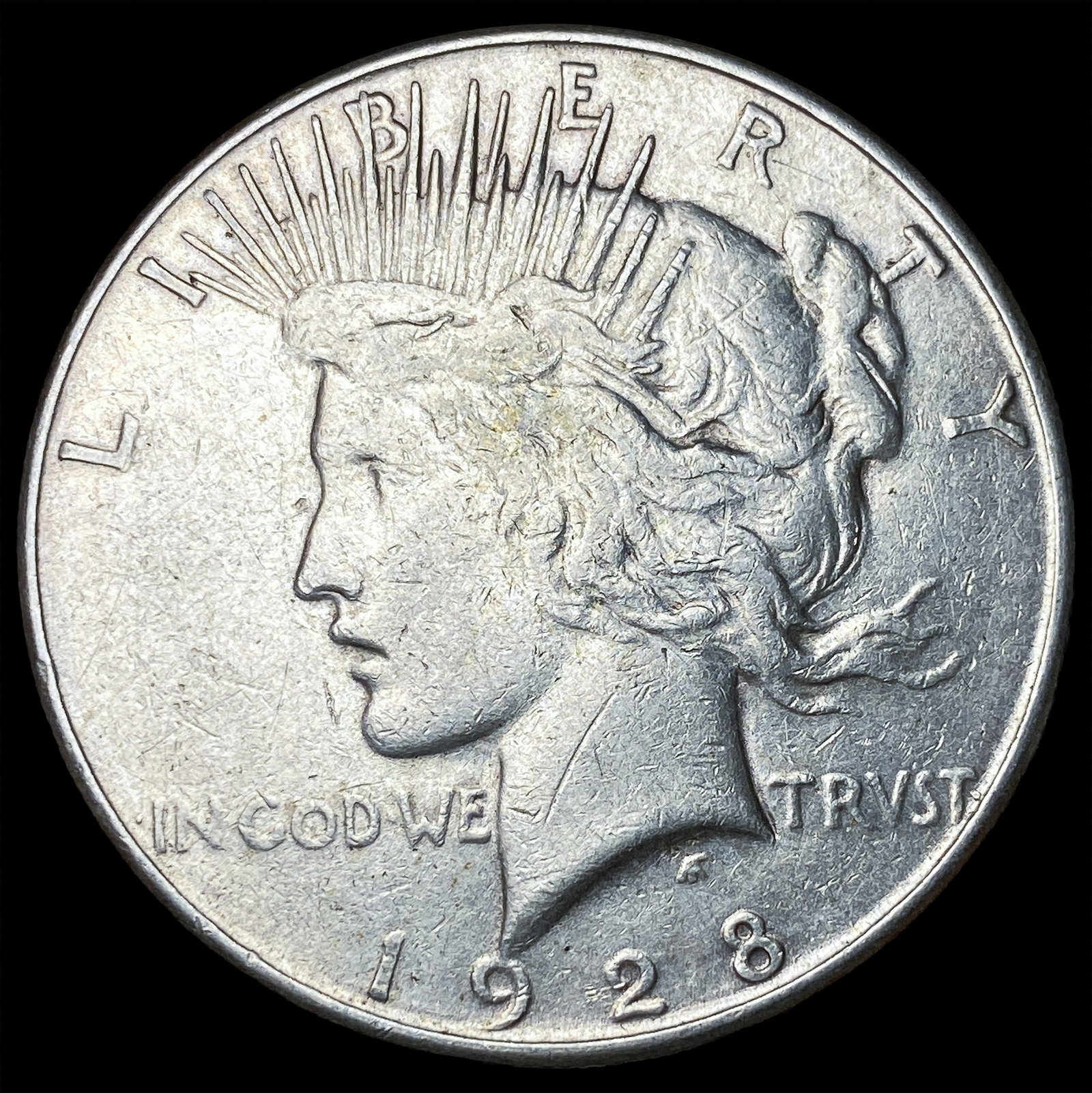 1928-S Silver Peace Dollar NEARLY UNCIRCULATED: 1928-S Silver Peace Dollar NEARLY UNCIRCULATED