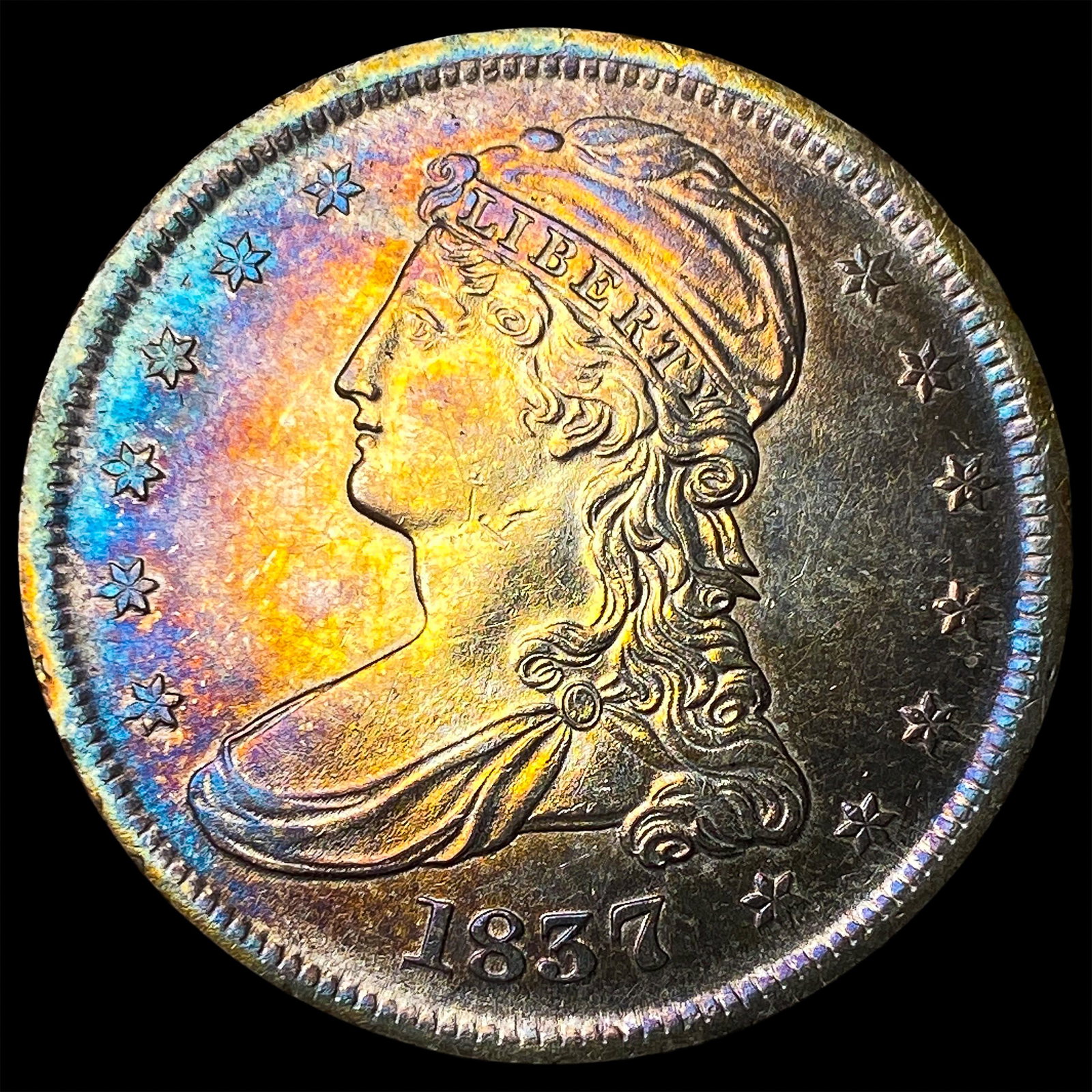 1837 Capped Bust Half Dollar CLOSELY UNCIRCULATED (1 of 2)
