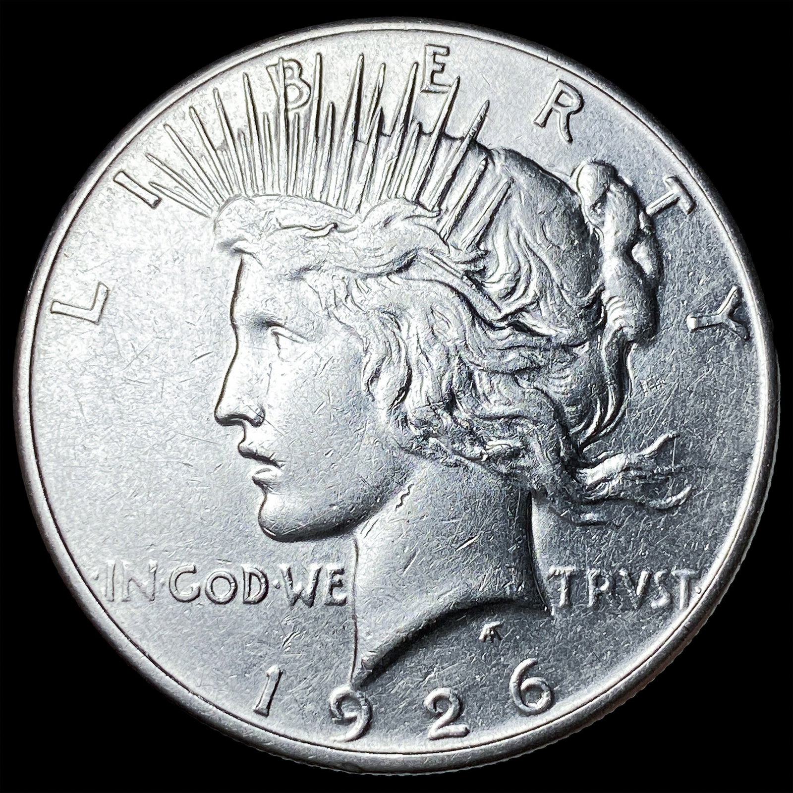 1926-S Silver Peace Dollar NEARLY UNCIRCULATED: 1926-S Silver Peace Dollar NEARLY UNCIRCULATED