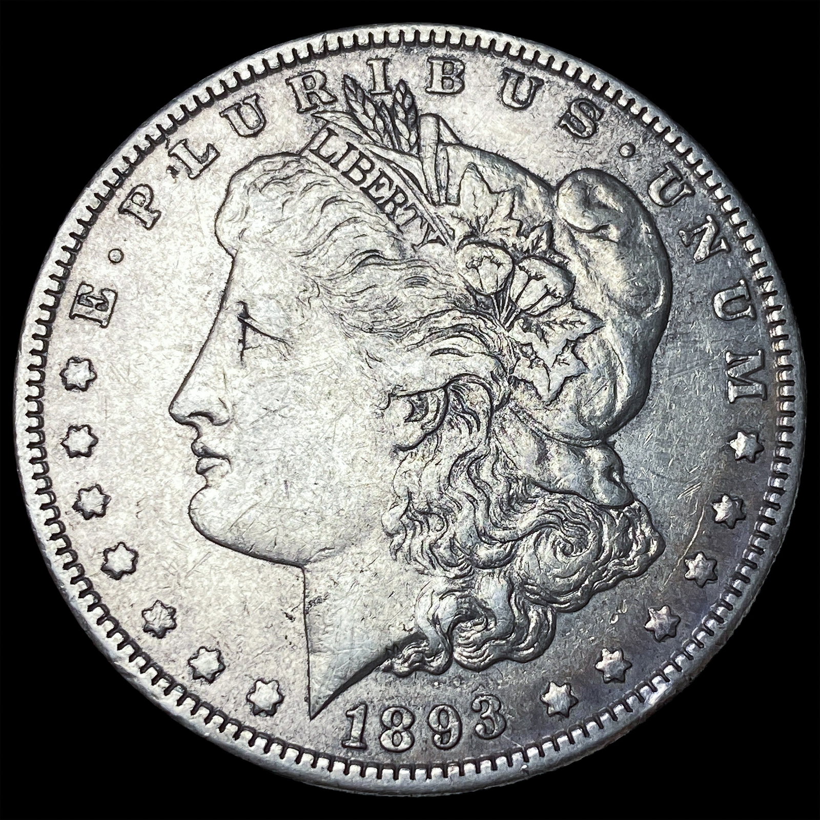 1893 Morgan Silver Dollar NEARLY UNCIRCULATED: 1893 Morgan Silver Dollar NEARLY UNCIRCULATED