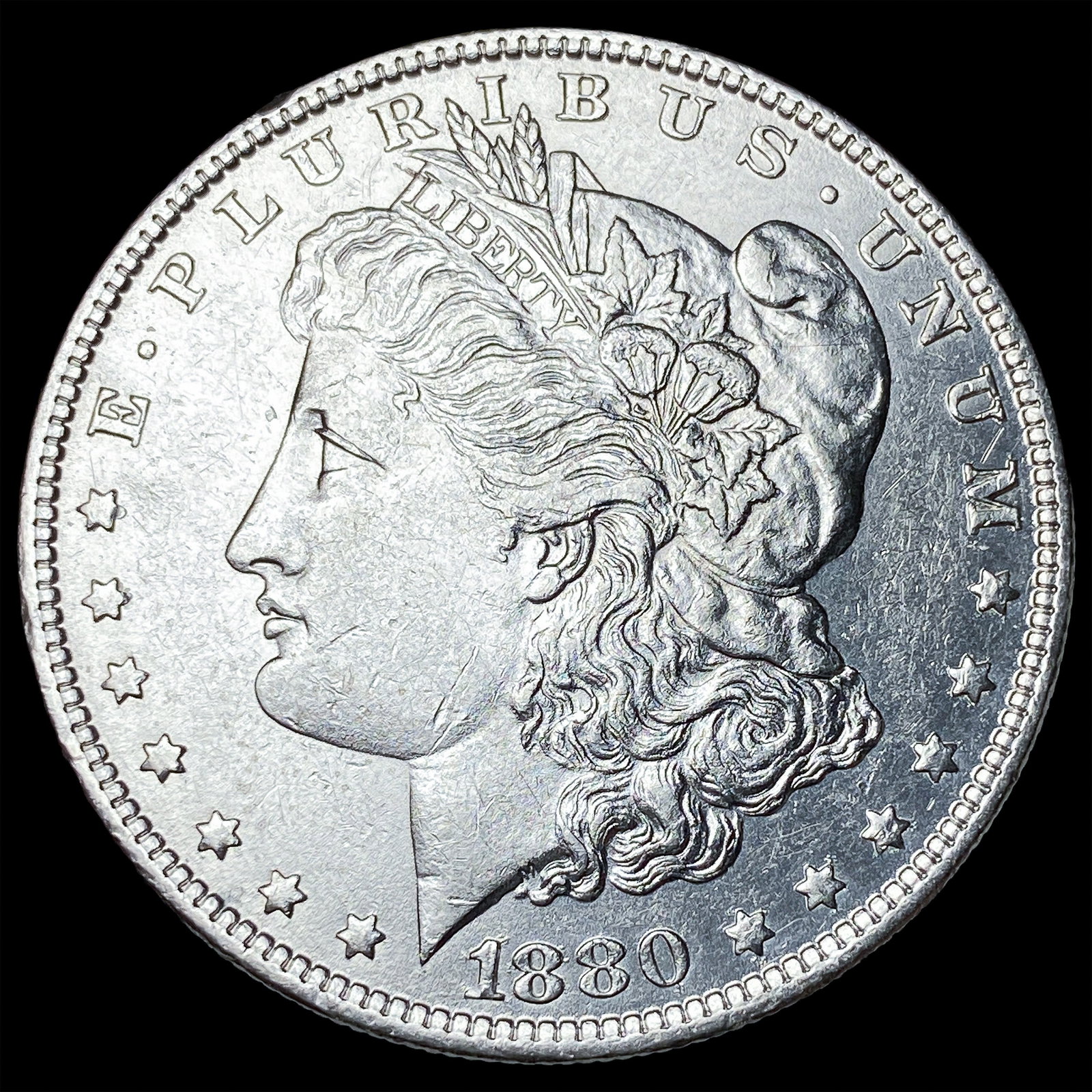 1880-S Silver Morgan Dollar CLOSELY UNCIRCULATED (1 of 2)