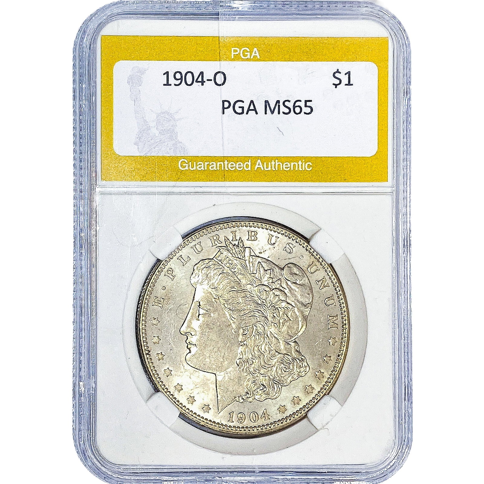 1904-O Morgan Silver Dollar PGA MS65: 1904-O Morgan Silver Dollar PGA MS65