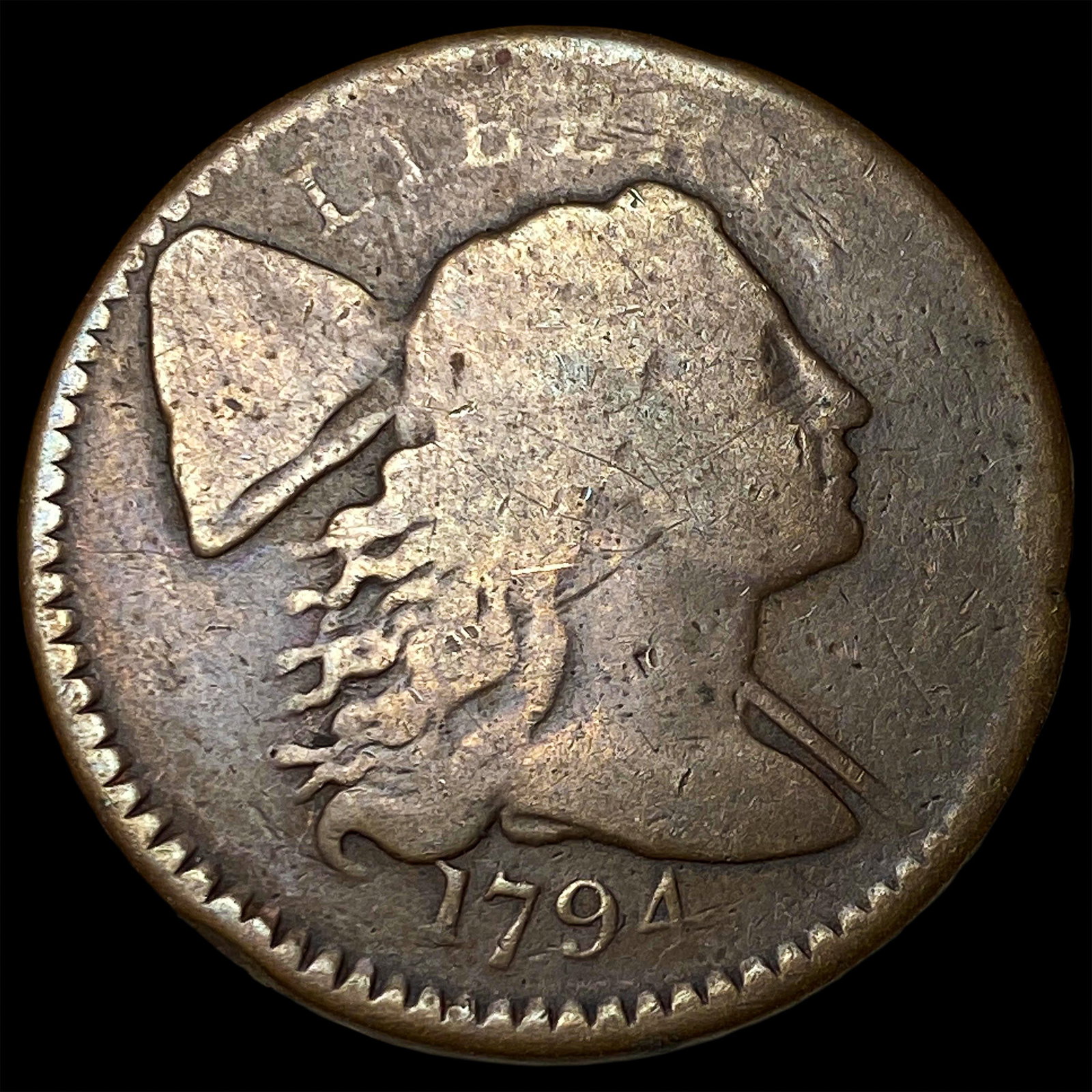 1794 Liberty Cap Large Cent LIGHTLY CIRCULATED (1 of 2)