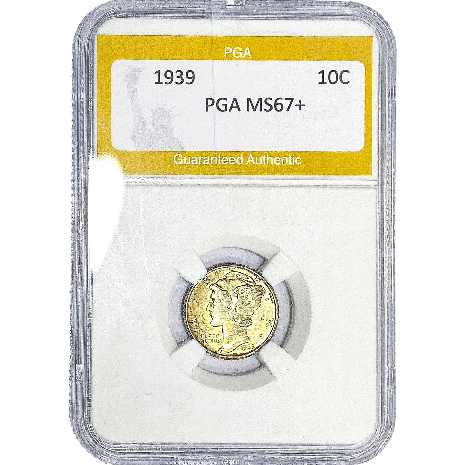 1939 Mercury Silver Dime PGA MS67+: 1939 Mercury Silver Dime PGA MS67+
