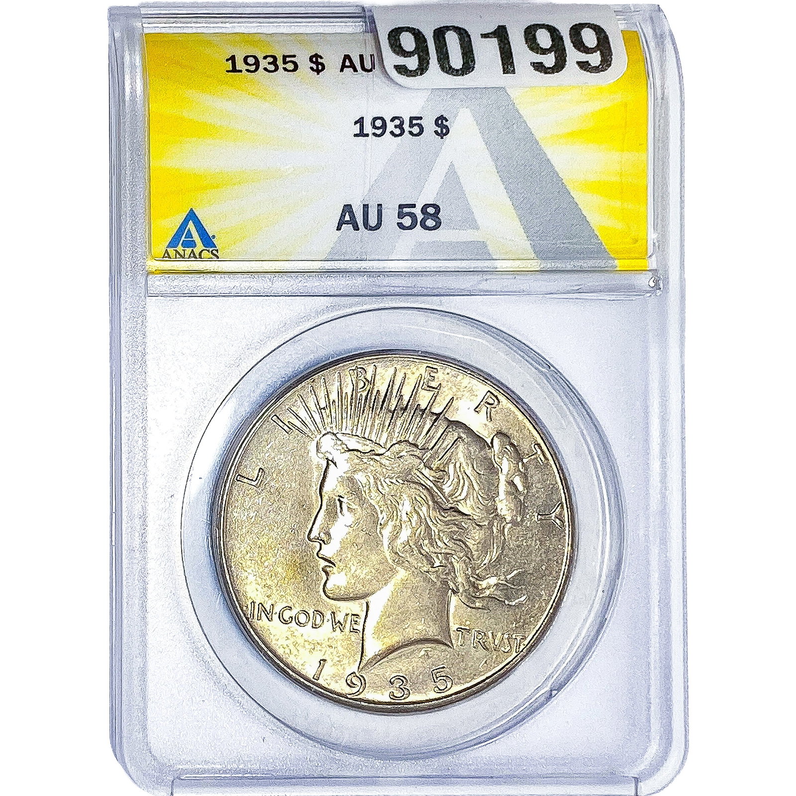1935 Silver Peace Dollar ANACS AU58: 1935 Silver Peace Dollar ANACS AU58