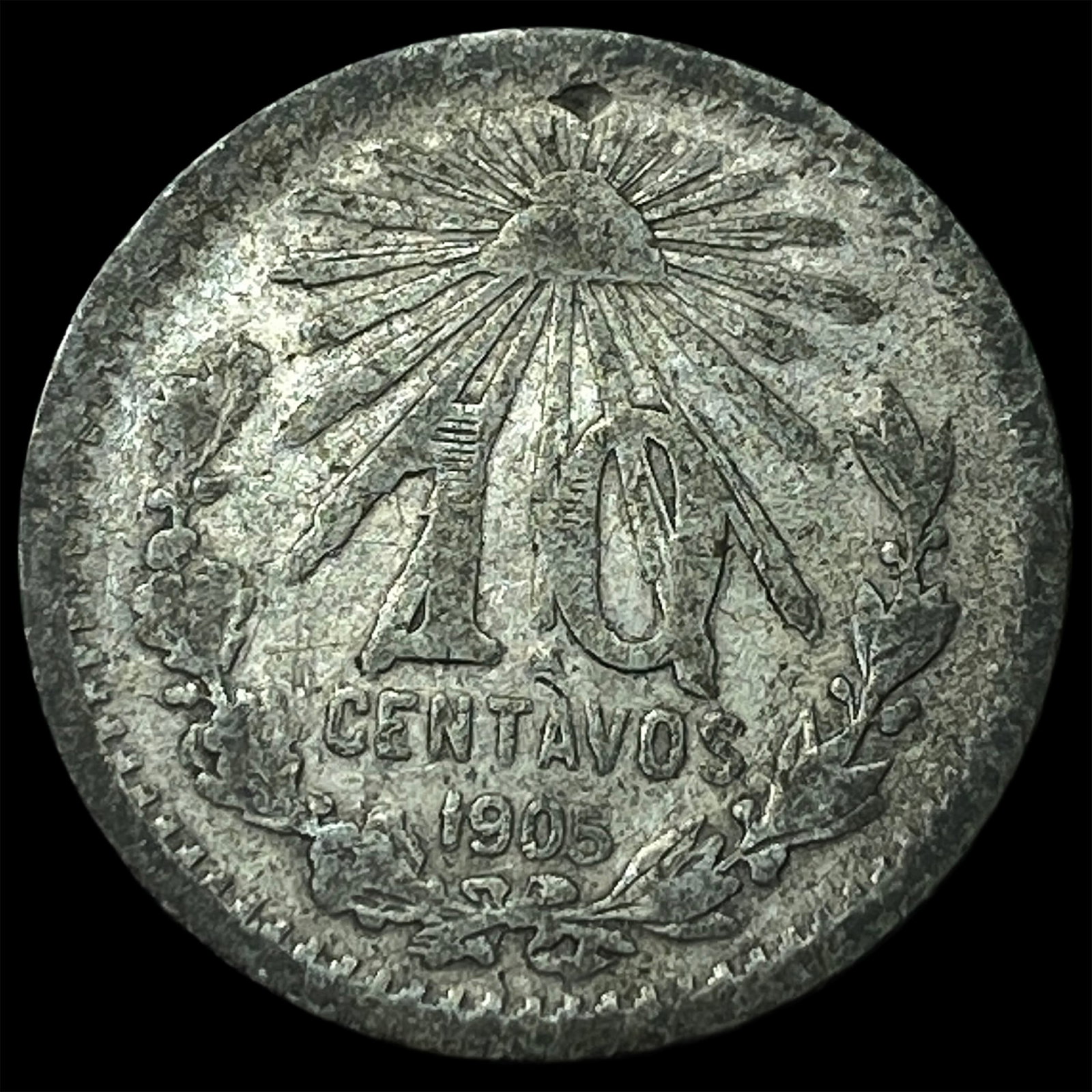 1905 Mexico Silver10 Centavos: 1905 Mexico Silver10 Centavos