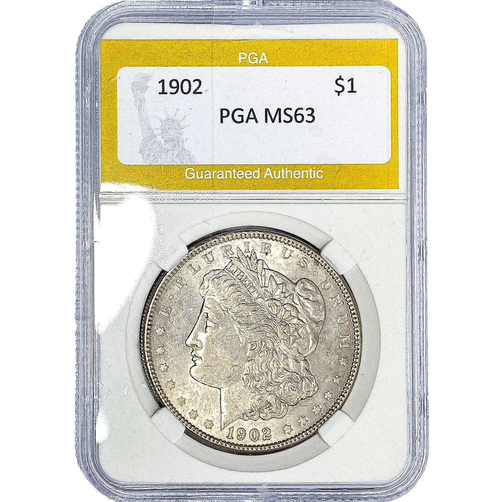 1902 Morgan Silver Dollar PGA MS63: 1902 Morgan Silver Dollar PGA MS63