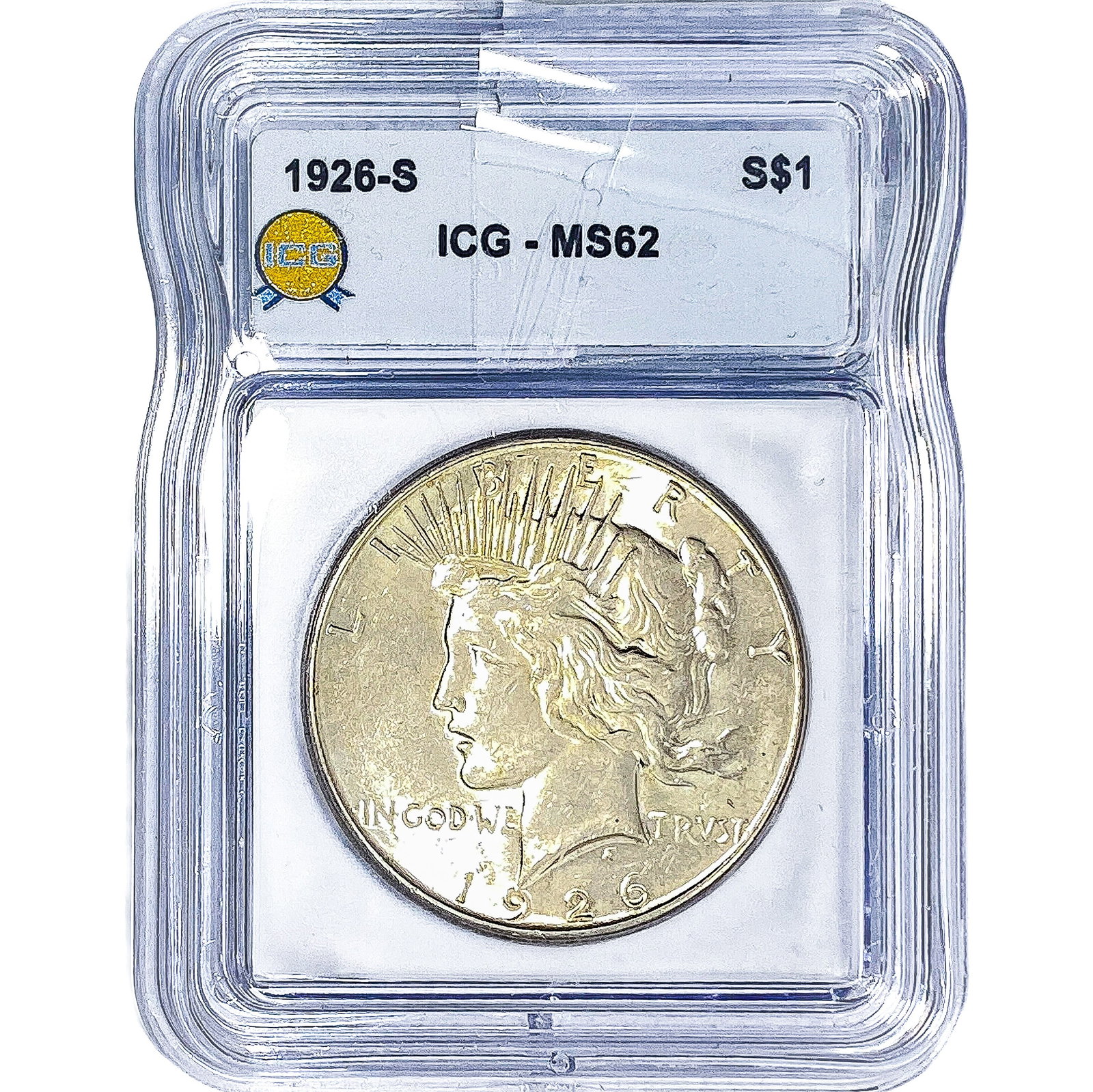1926-S Silver Peace Dollar ICG MS62 (1 of 2)