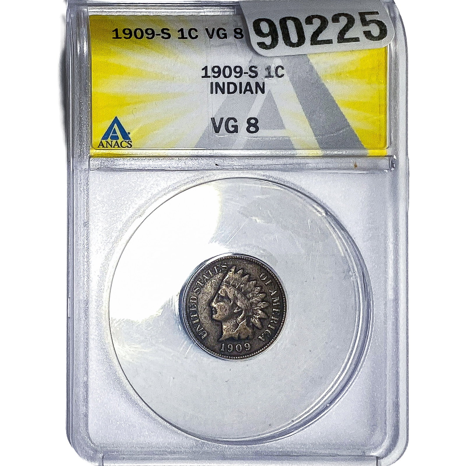 1909-S Indian Head Cent ANACS VG8 (1 of 2)