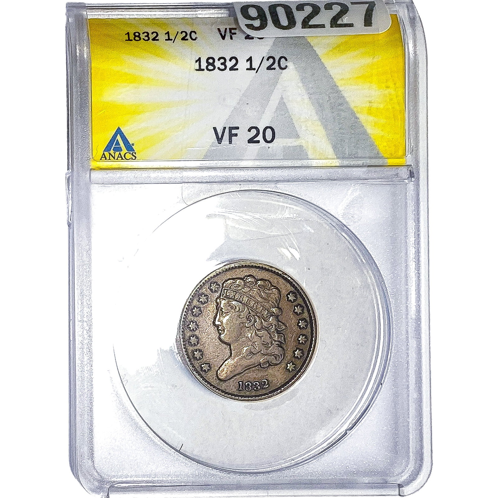 1532 Classic Head Half Cent ANACS VF20 (1 of 2)