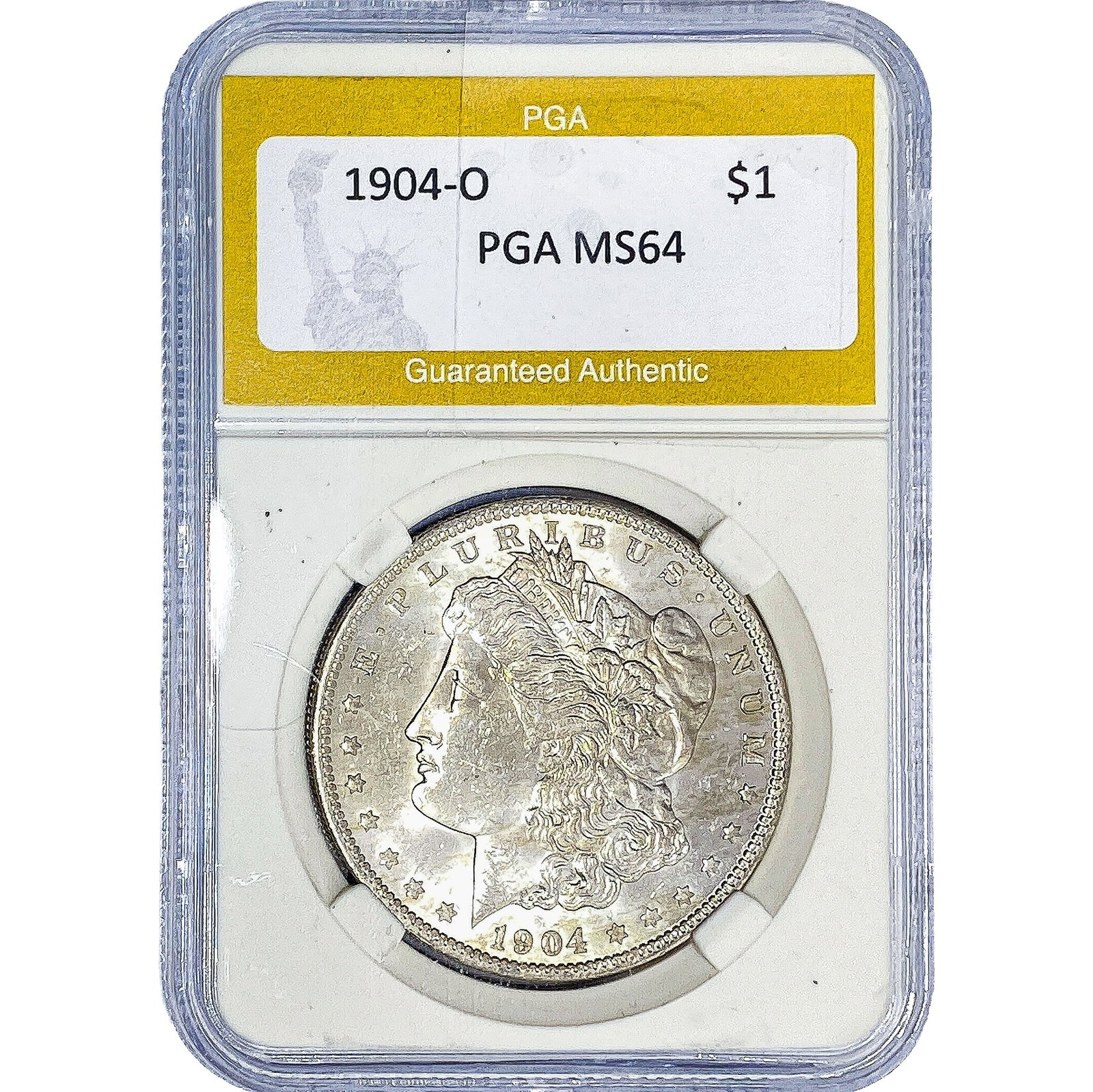 1904-O Morgan Silver Dollar PGA MS64: 1904-O Morgan Silver Dollar PGA MS64