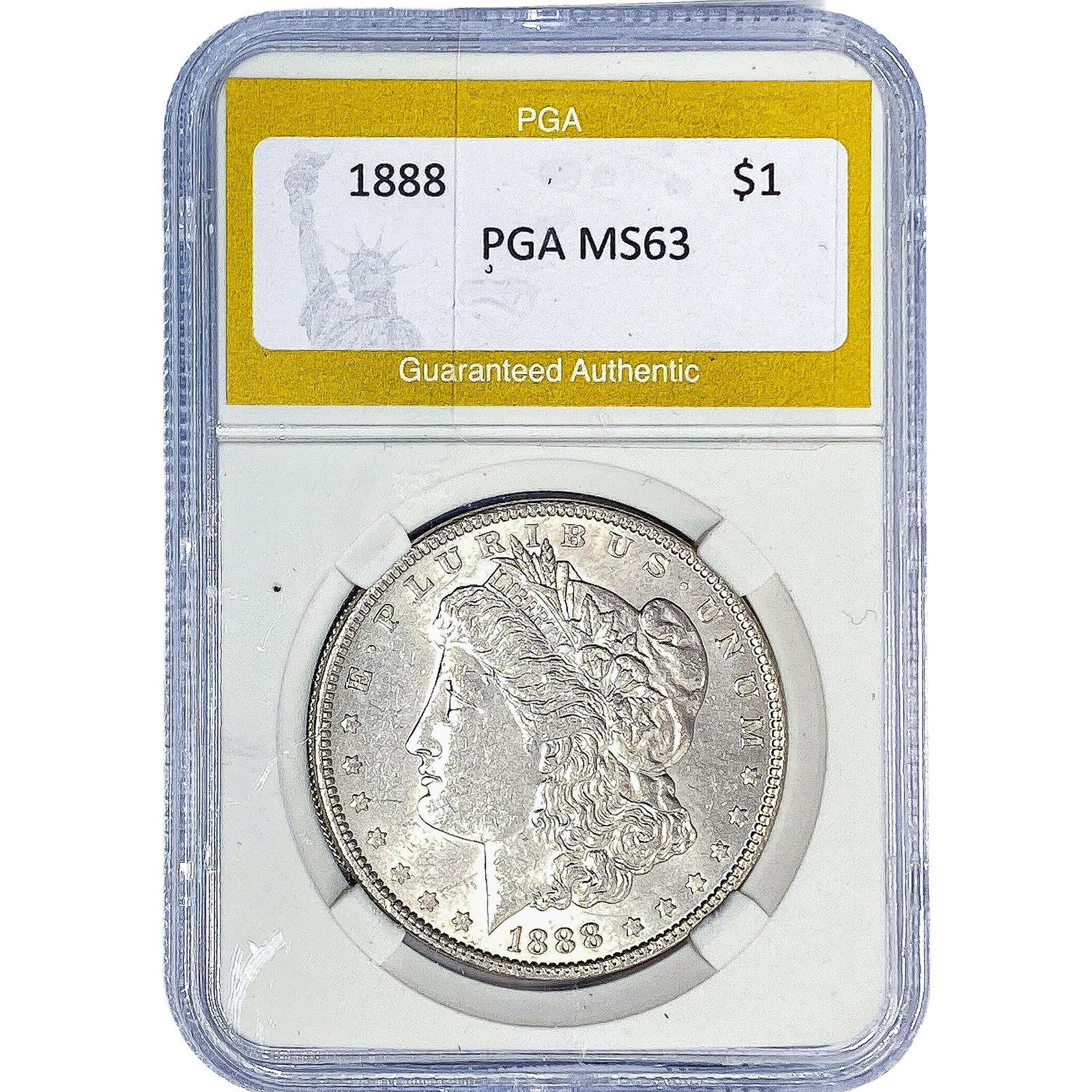 1888 Morgan Silver Dollar PGA MS63: 1888 Morgan Silver Dollar PGA MS63