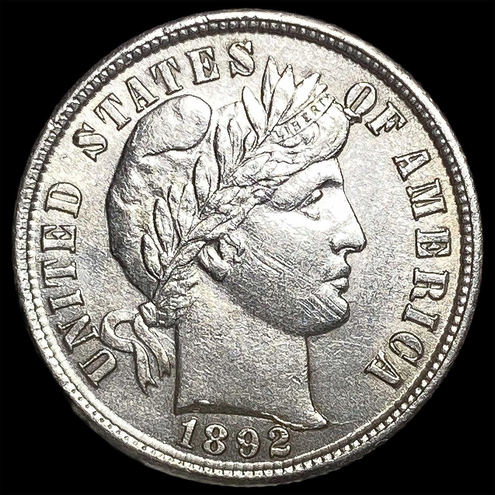 1892 Silver Barber Dime UNCIRCULATED: 1892 Silver Barber Dime UNCIRCULATED