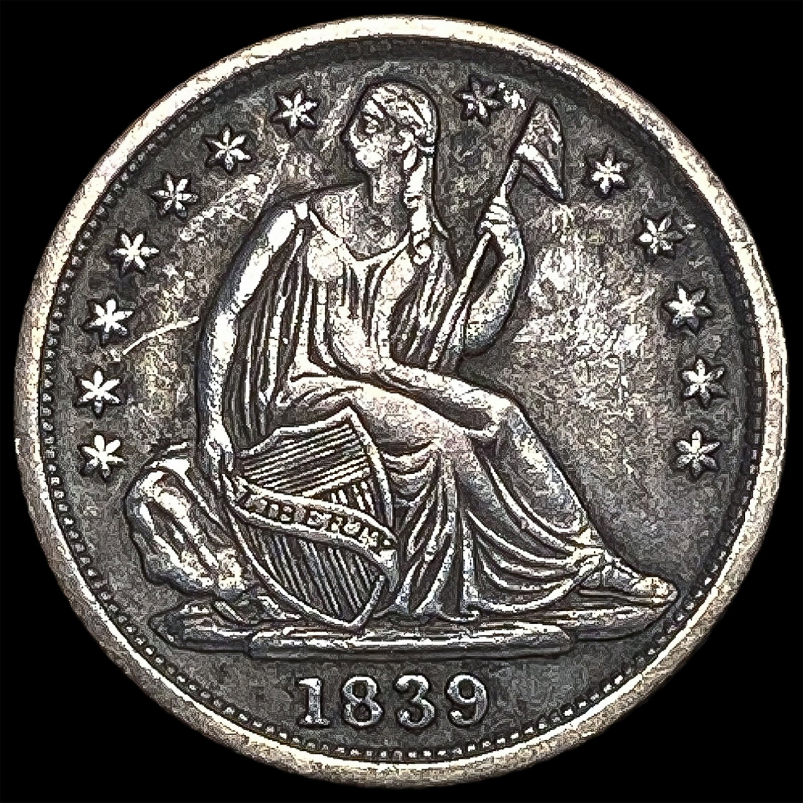 1839-O Silver Half Dime CLOSELY UNCIRCULATED: 1839-O Silver Half Dime CLOSELY UNCIRCULATED