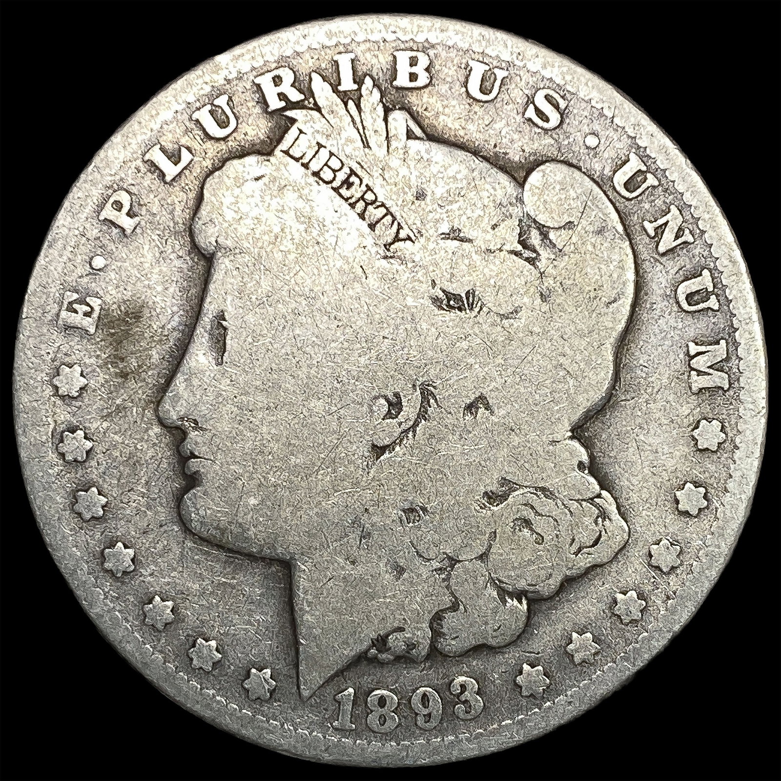 1893-S Silver Morgan Dollar NICELY CIRCULATED (1 of 2)