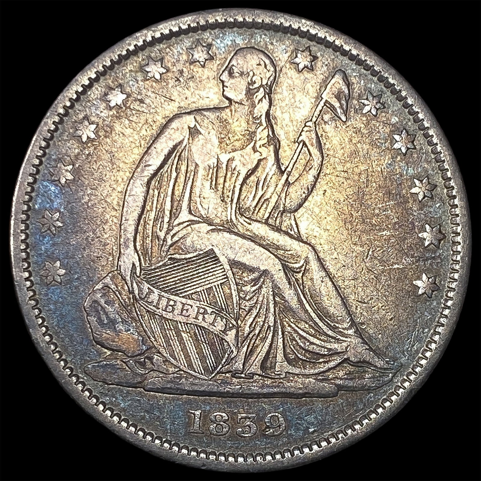 1839 Silver Half Dollar (No Drapery) NEARLY UNCIRCULATED (1 of 2)