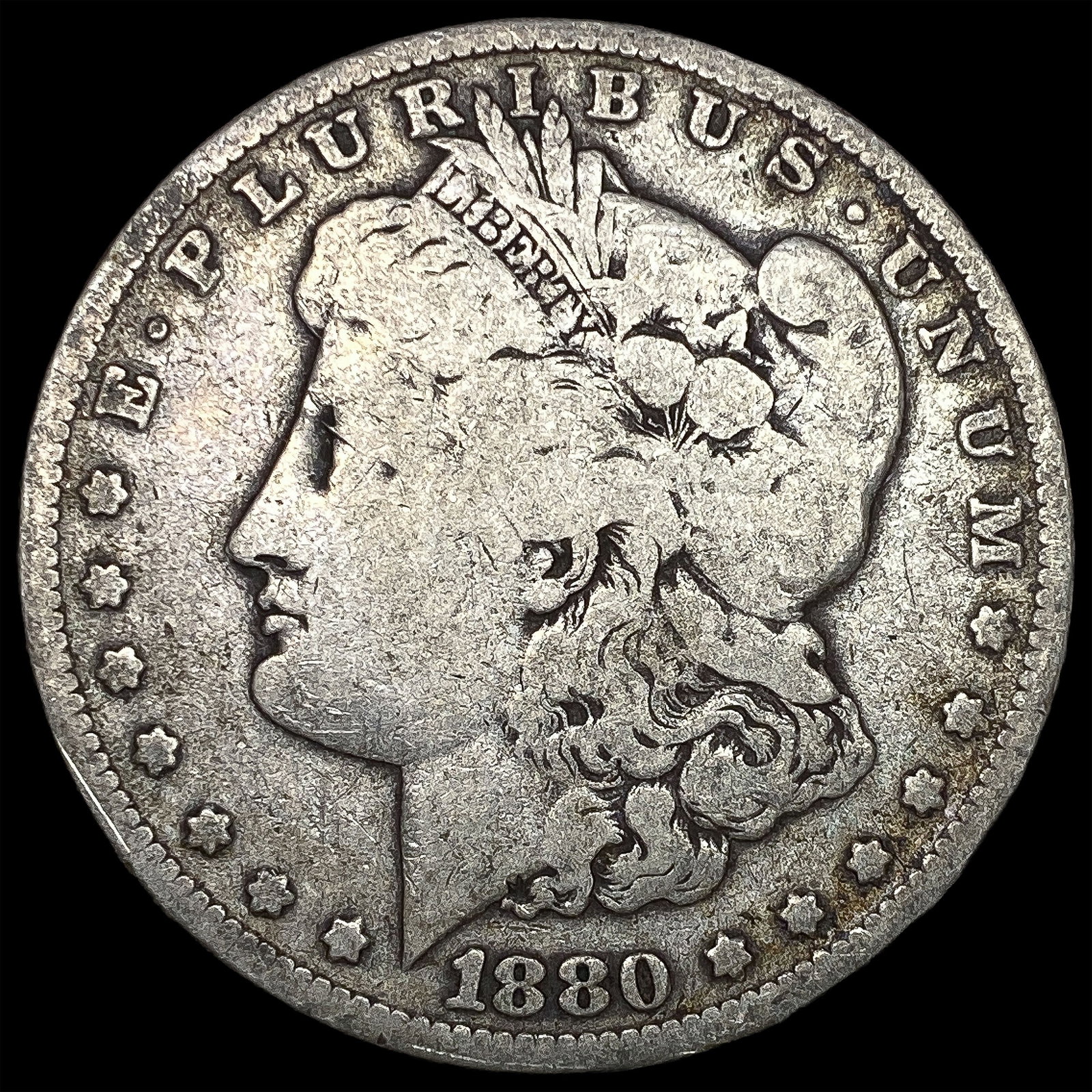 1880-S Silver Morgan Dollar NICELY CIRCULATED: 1880-S Silver Morgan Dollar NICELY CIRCULATED