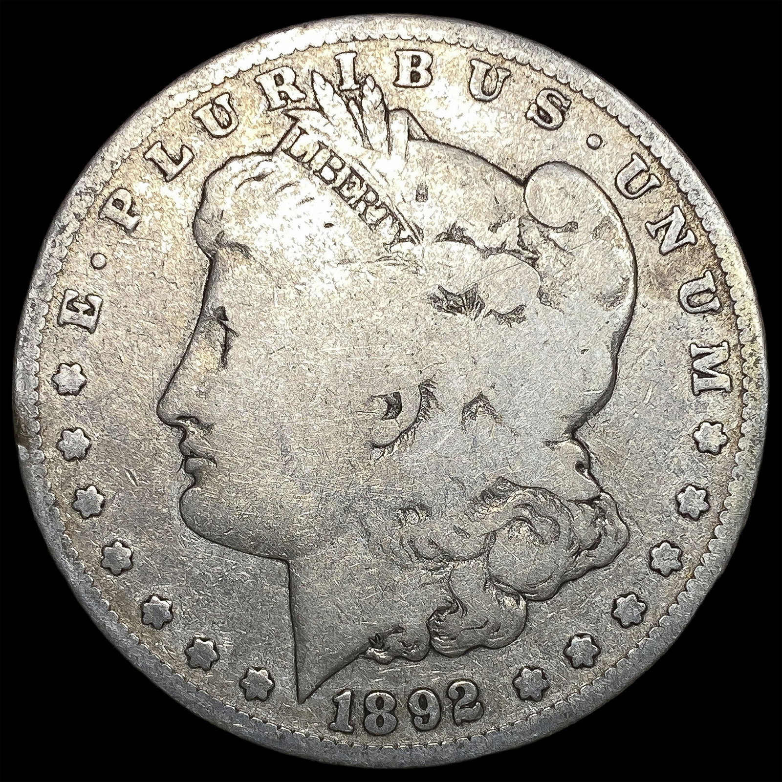 1892-S Silver Morgan Dollar NICELY CIRCULATED: 1892-S Silver Morgan Dollar NICELY CIRCULATED