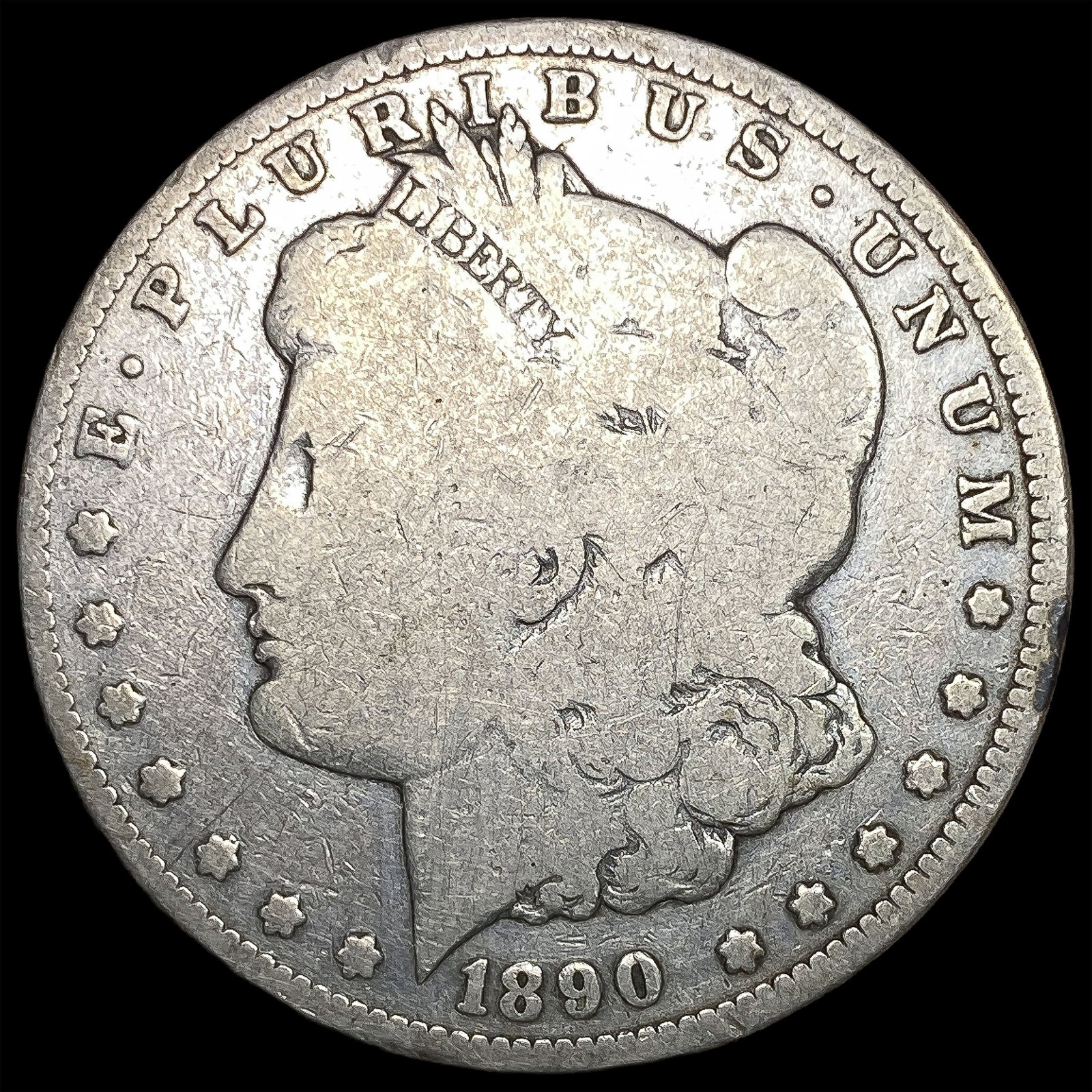 1890-CC Silver Morgan Dollar NICELY CIRCULATED: 1890-CC Silver Morgan Dollar NICELY CIRCULATED