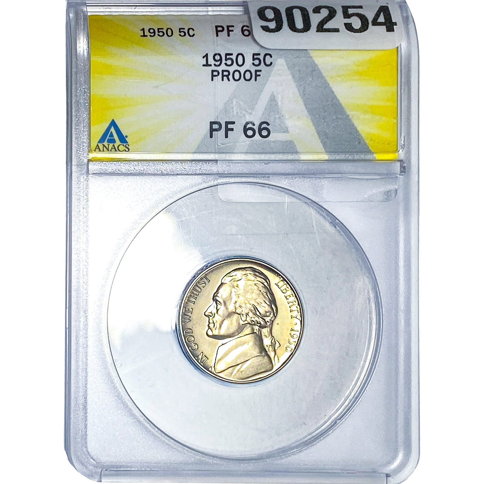 1950 Jefferson Nickel ANACS PF66 PROOF: 1950 Jefferson Nickel ANACS PF66 PROOF