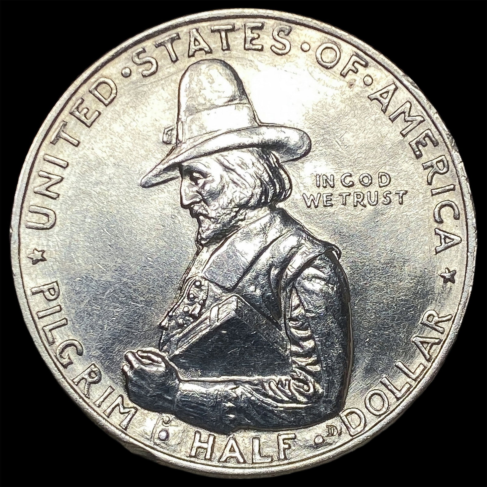 1920 Silver Half Dollar Pilgrim Tercentenary UNCIRCULATED (1 of 2)