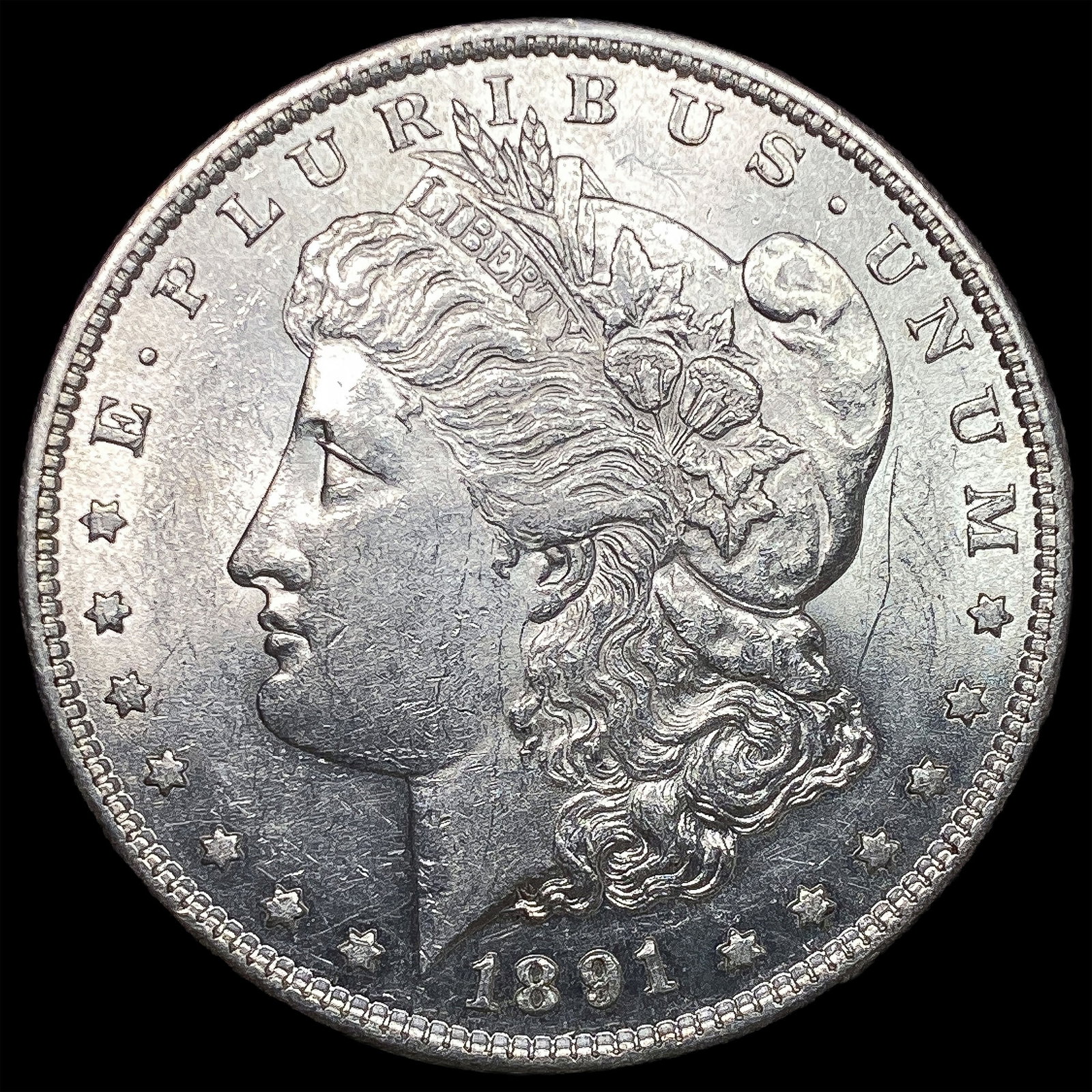 1891-S Silver Morgan Dollar CHOICE AU: 1891-S Silver Morgan Dollar CHOICE AU