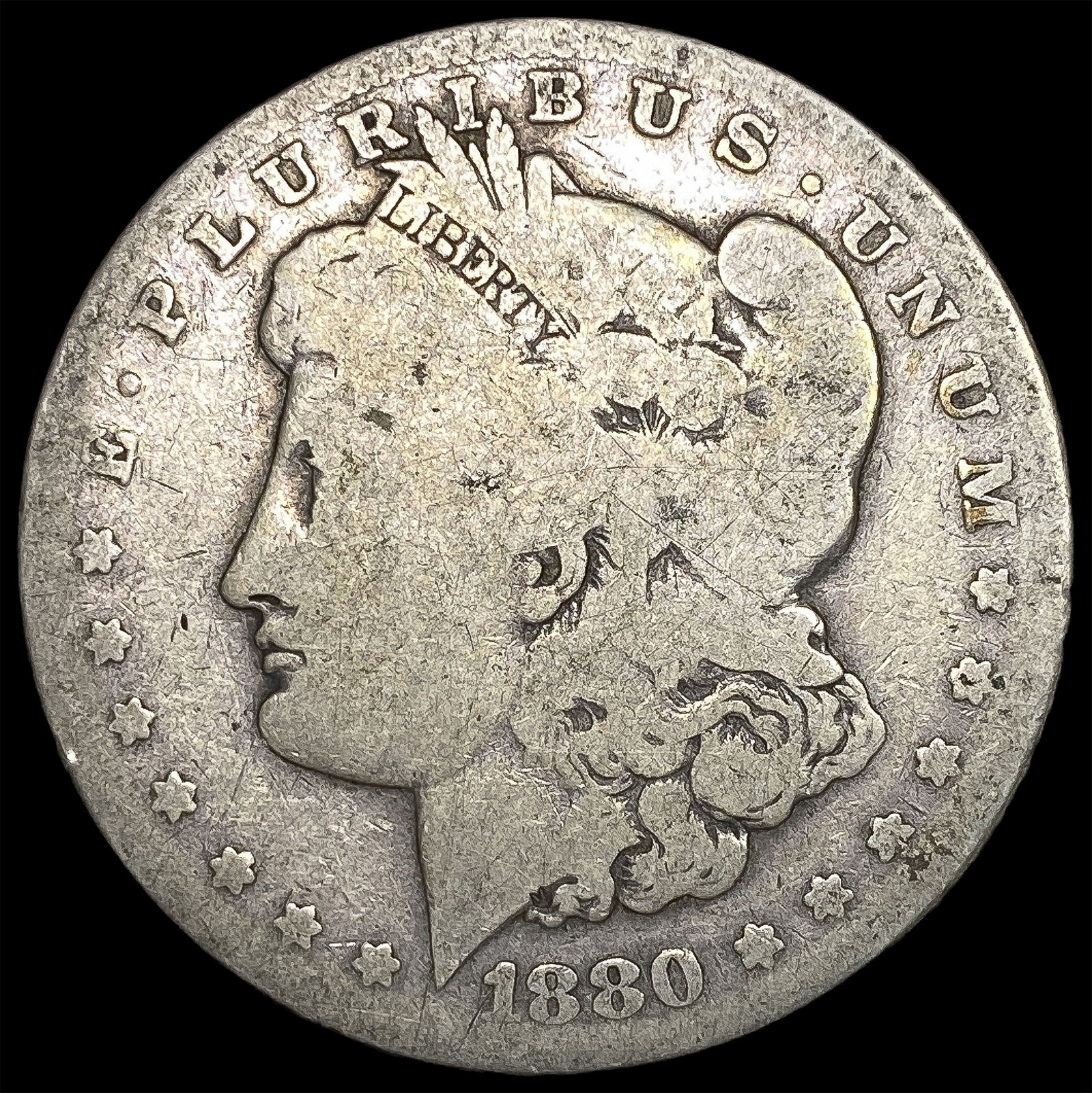 1880-S Silver Morgan Dollar NICELY CIRCULATED: 1880-S Silver Morgan Dollar NICELY CIRCULATED