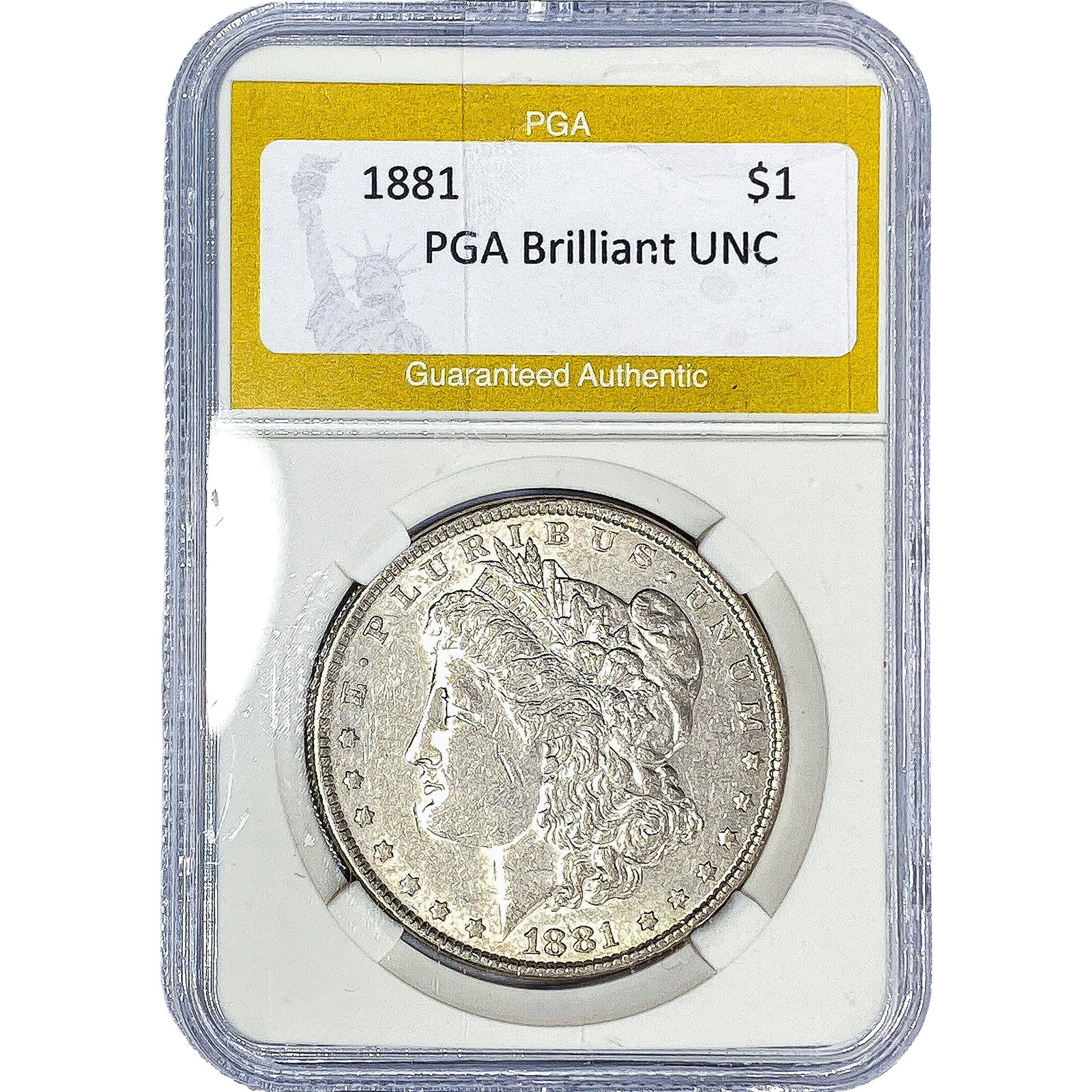 1881 Morgan Silver Dollar PGA Brilliant UNC (1 of 2)