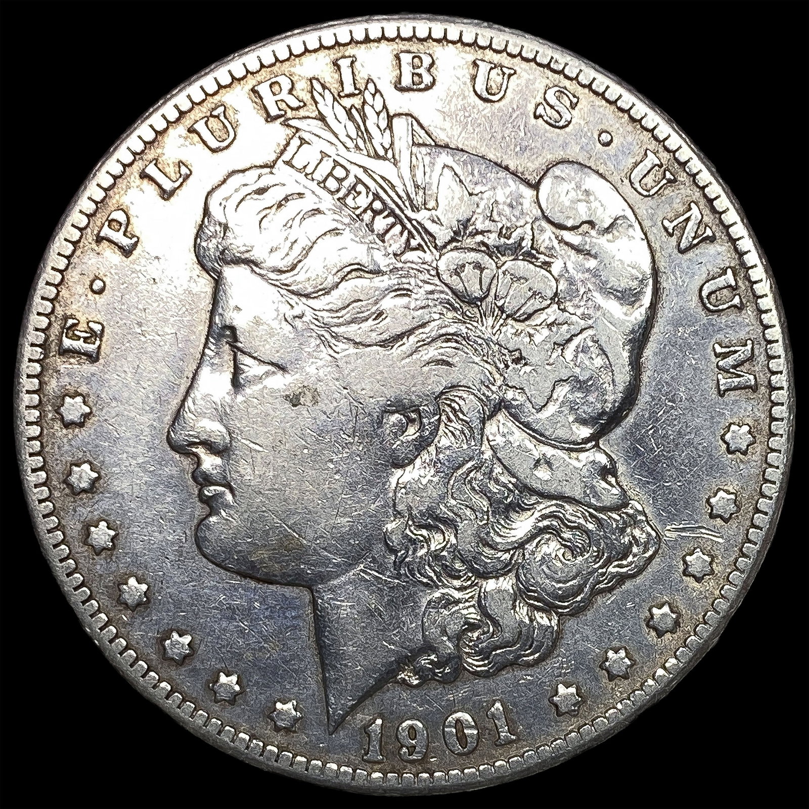 1901-S Silver Morgan Dollar ABOUT UNCIRCULATED: 1901-S Silver Morgan Dollar ABOUT UNCIRCULATED