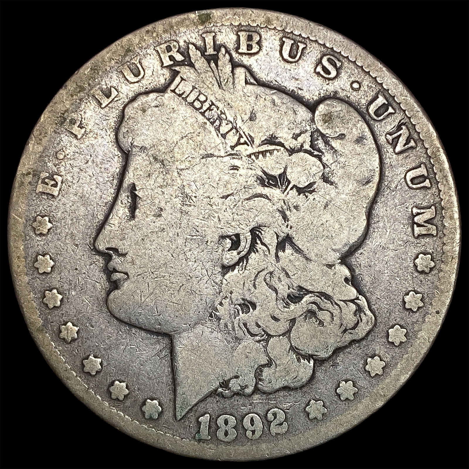 1892-CC Silver Morgan Dollar NICELY CIRCULATED: 1892-CC Silver Morgan Dollar NICELY CIRCULATED