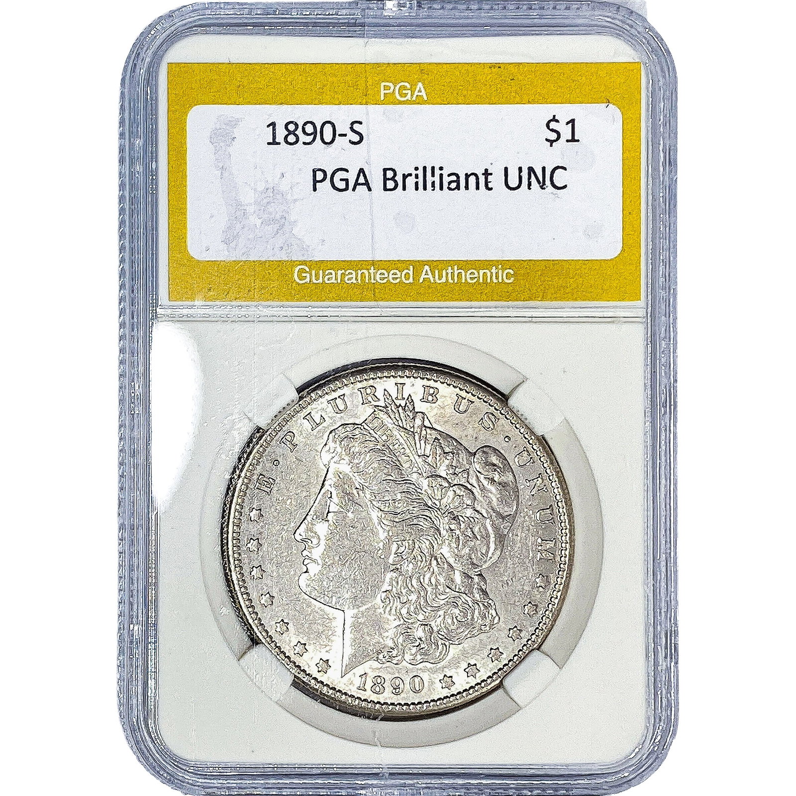 1890-S Morgan Silver Dollar PGA Brilliant UNC (1 of 2)
