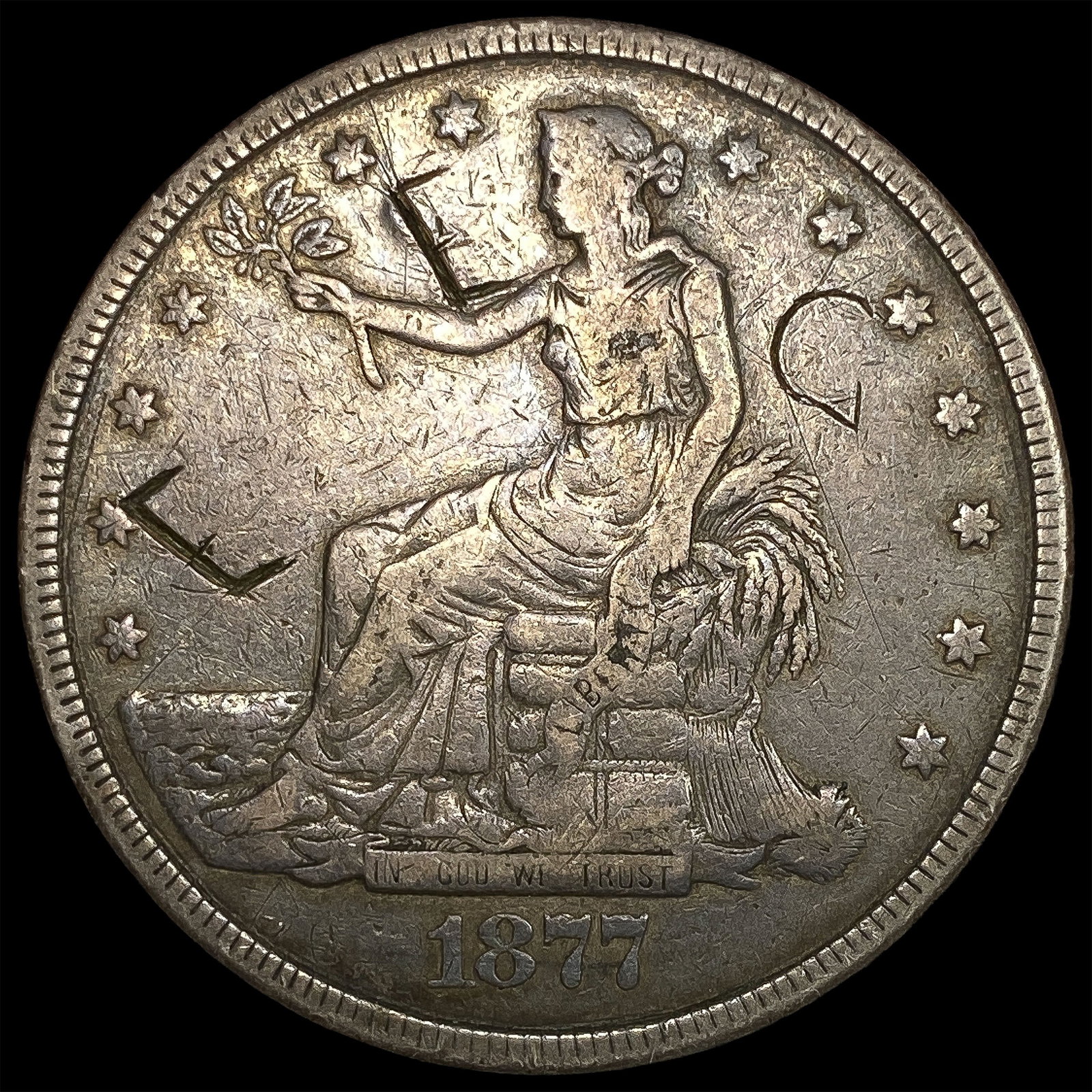 1877-S Silver Trade Dollar HIGH GRADE: 1877-S Silver Trade Dollar HIGH GRADE