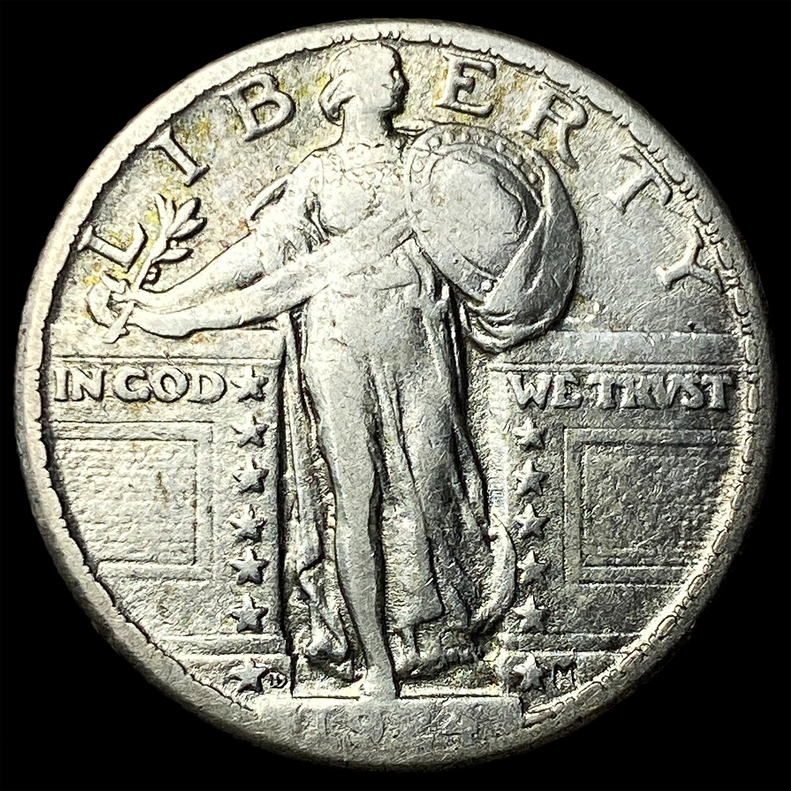 1924-D Standing Liberty Quarter NEARLY UNCIRCULATED: 1924-D Standing Liberty Quarter NEARLY UNCIRCULATED
