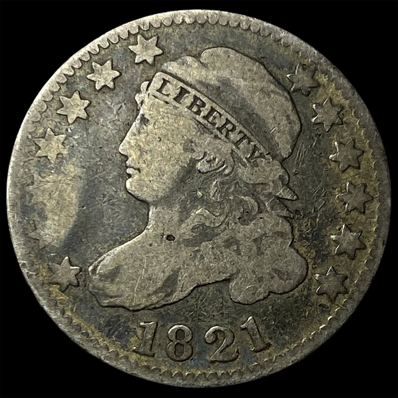 1821 Capped Bust Dime LIGHTLY CIRCULATED (1 of 2)