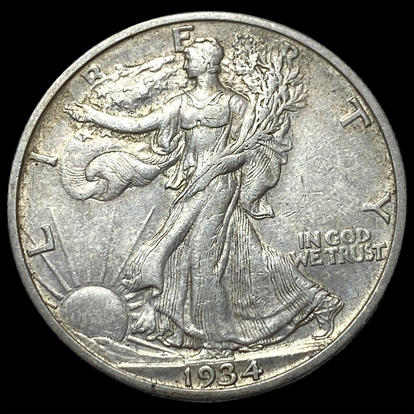 1934-S Silver Walking Liberty Half Dollar NEARLY UNCIRCULATED (1 of 2)