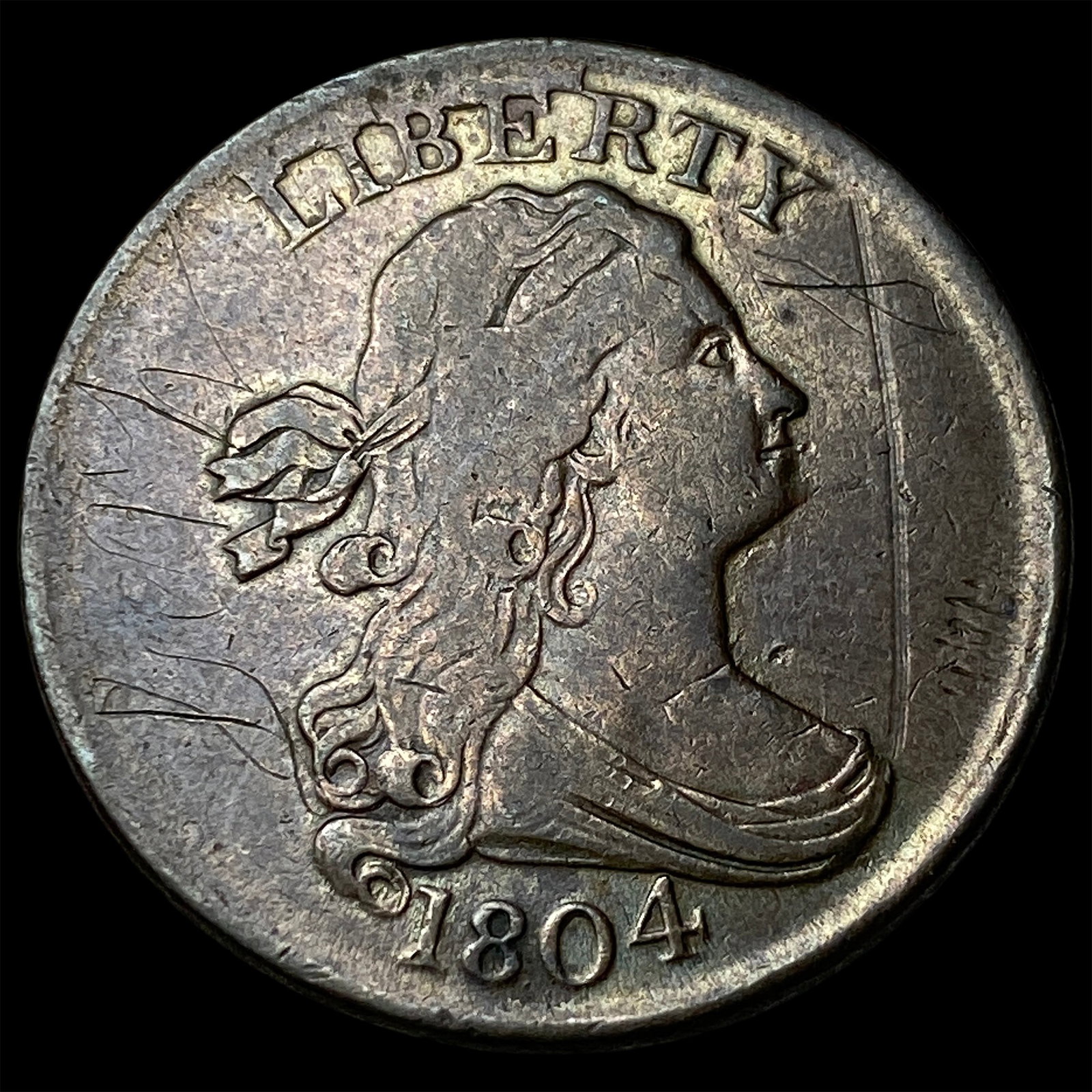1804 Draped Bust Half Cent HIGH GRADE: 1804 Draped Bust Half Cent HIGH GRADE