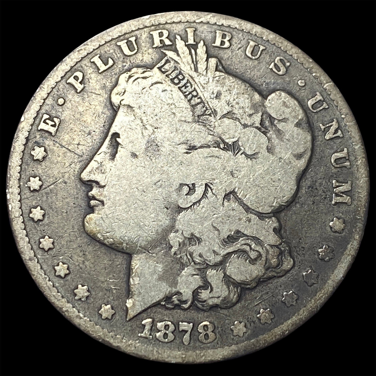 1878-CC Silver Morgan Dollar LIGHTLY CIRCULATED: 1878-CC Silver Morgan Dollar LIGHTLY CIRCULATED