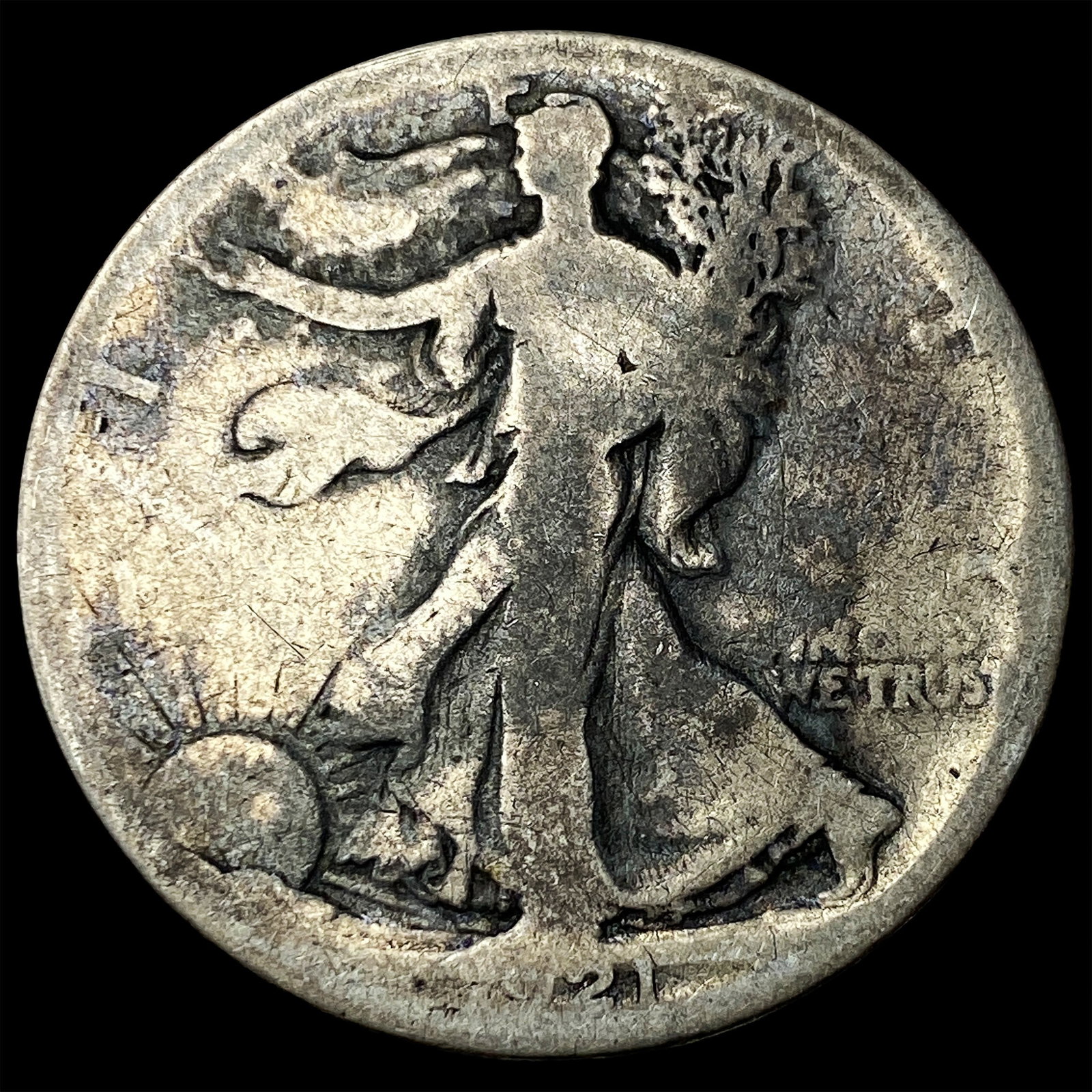 1921-S Silver Walking Liberty Half Dollar NICELY CIRCULATED: 1921-S Silver Walking Liberty Half Dollar NICELY CIRCULATED