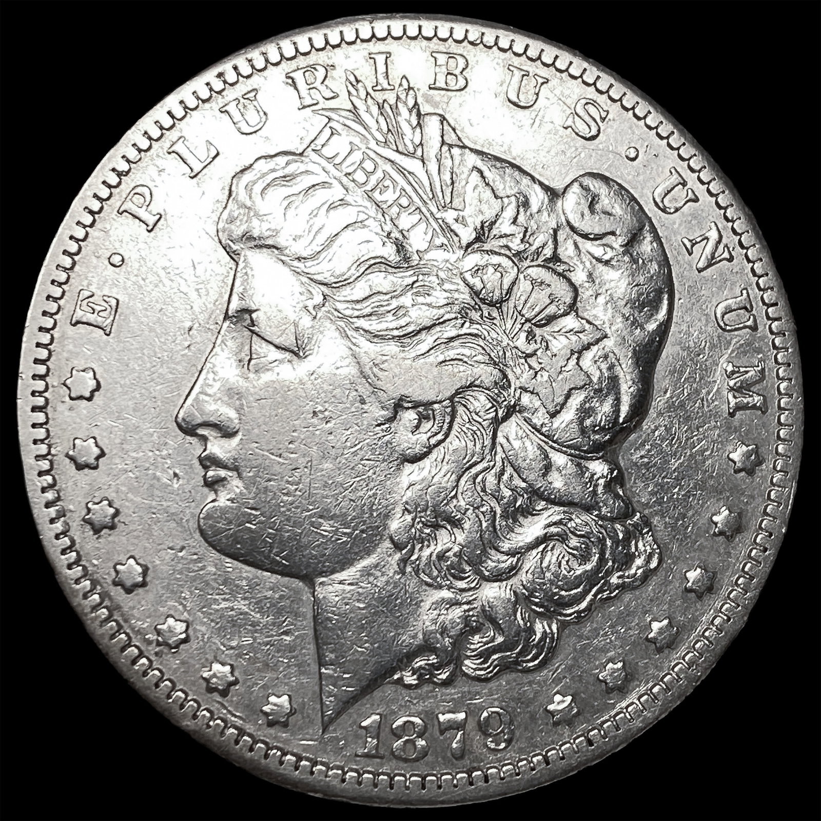 1879-CC Silver Morgan Dollar NEARLY UNCIRCULATED: 1879-CC Silver Morgan Dollar NEARLY UNCIRCULATED