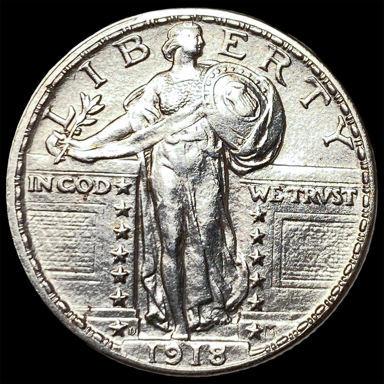1918-D Standing Liberty Quarter CLOSELY UNCIRCULATED (1 of 2)