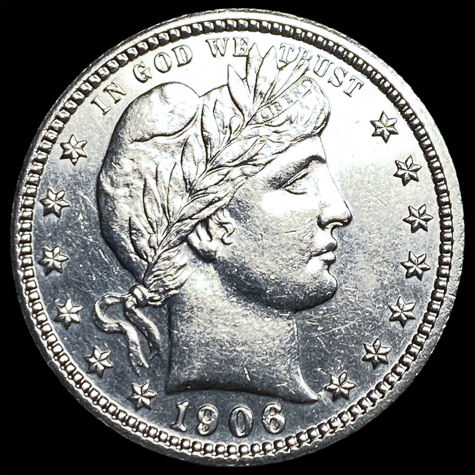 1906 Barber Silver Quarter UNCIRCULATED (1 of 2)