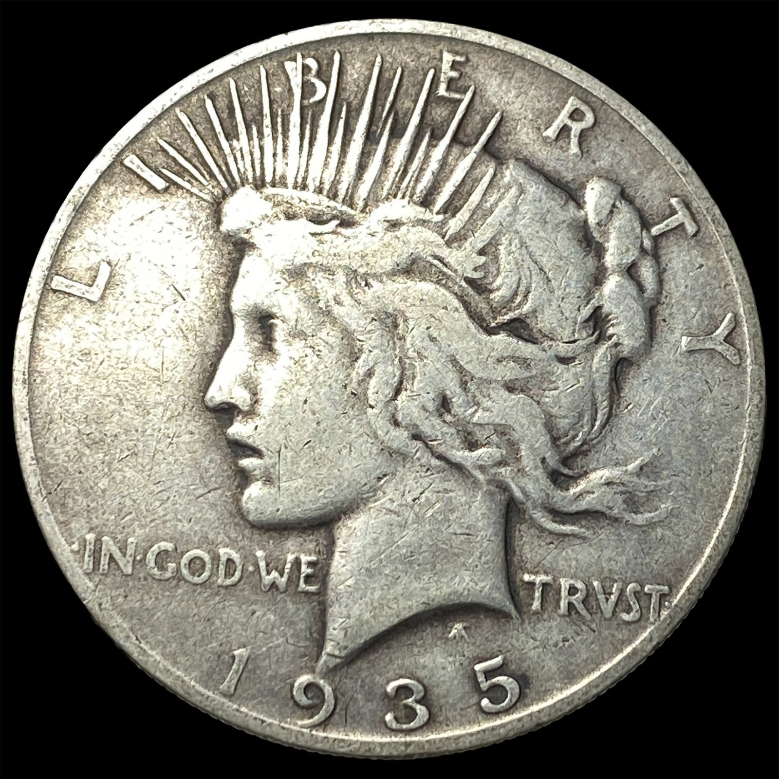 1935-S Silver Peace Dollar LIGHTLY CIRCULATED: 1935-S Silver Peace Dollar LIGHTLY CIRCULATED