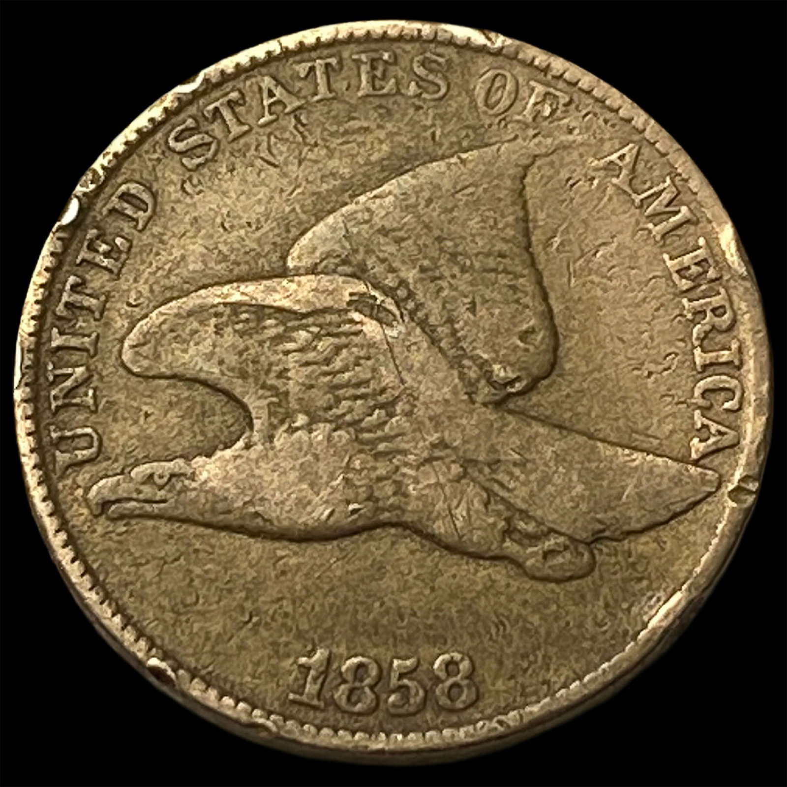 1858 Copper-Nickel Flying Eagle Cent HIGH GRADE: 1858 Copper-Nickel Flying Eagle Cent HIGH GRADE