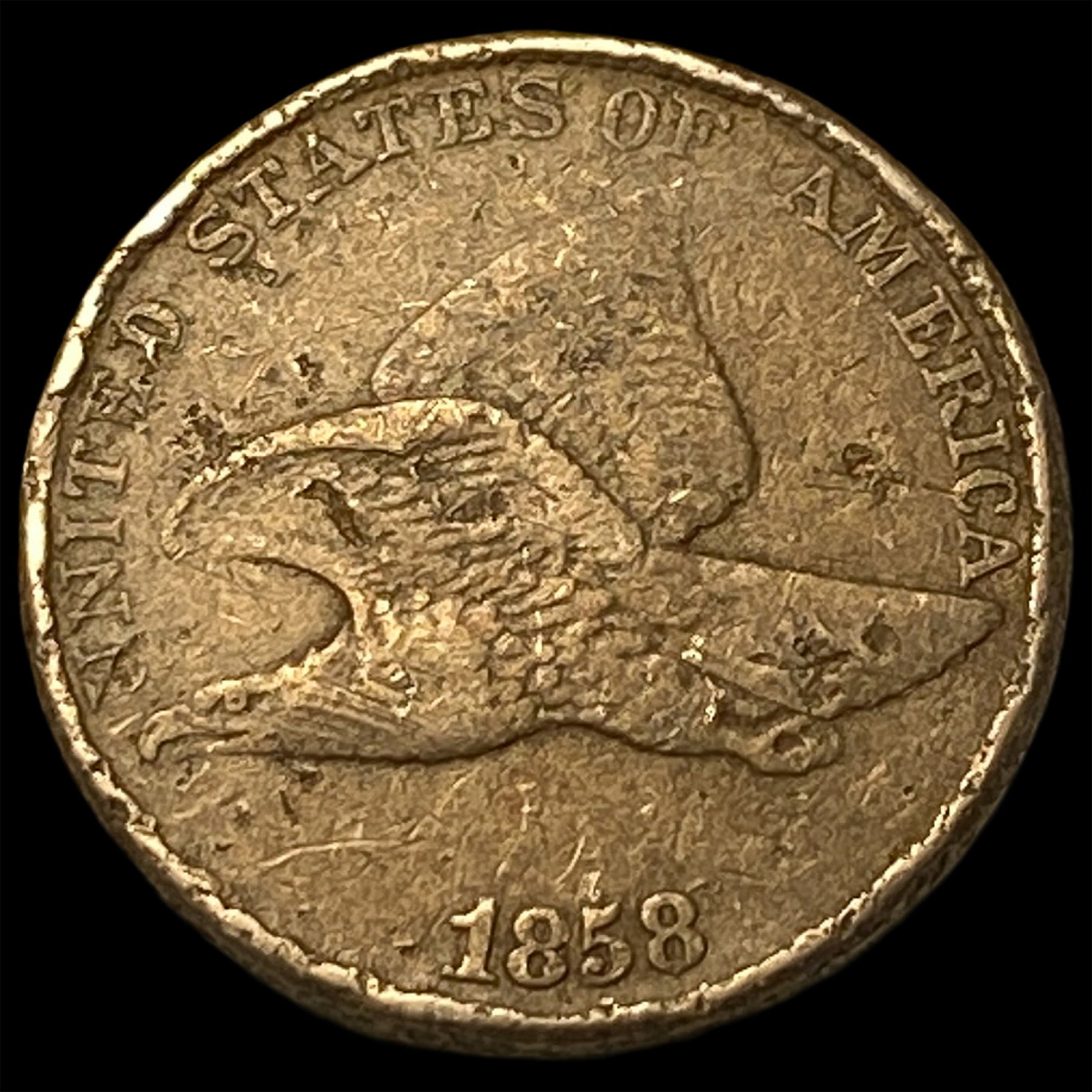 1858 Copper-Nickel Flying Eagle Cent HIGH GRADE: 1858 Copper-Nickel Flying Eagle Cent HIGH GRADE