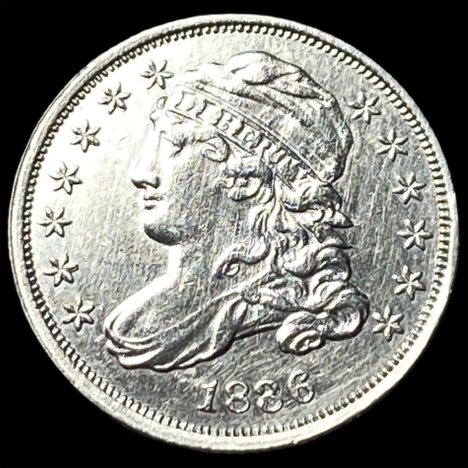 1836 Silver Capped Bust Dime CLOSELY UNCIRCULATED (1 of 2)